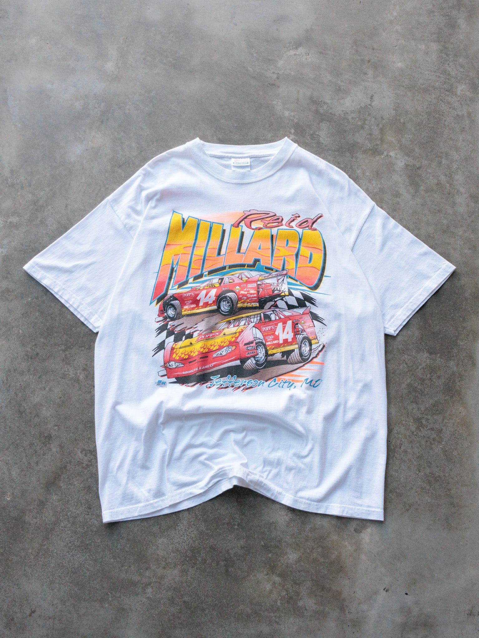 Vintage 00s White Reid Millard Racing Tee (XL)