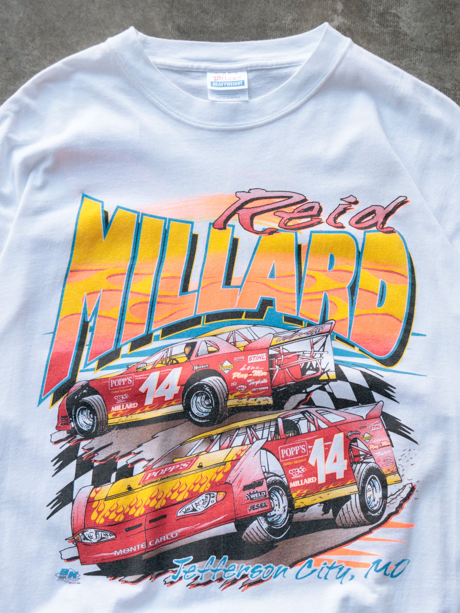 Vintage 00s White Reid Millard Racing Tee (XL)