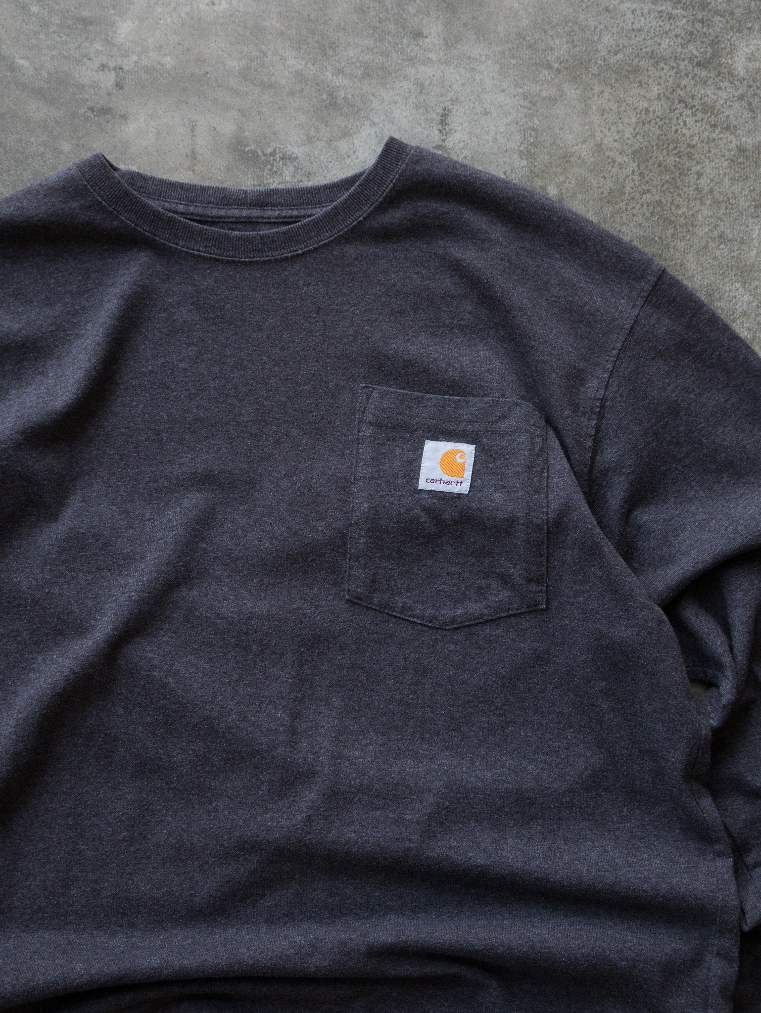 Vintage Grey Carhartt Pocket Long Sleeve (M)