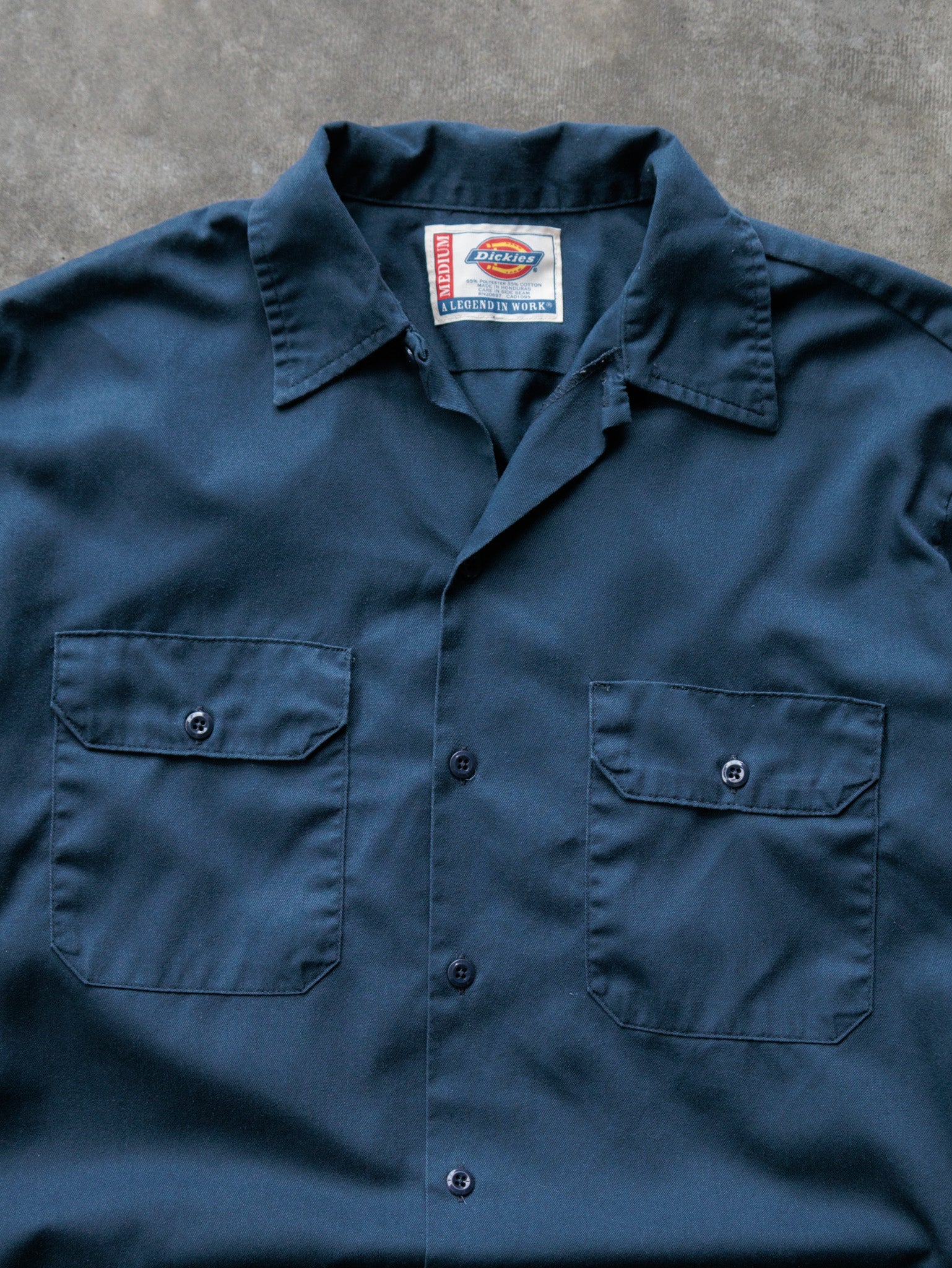 Vintage 00s Navy Dickies Work Shirt (M)