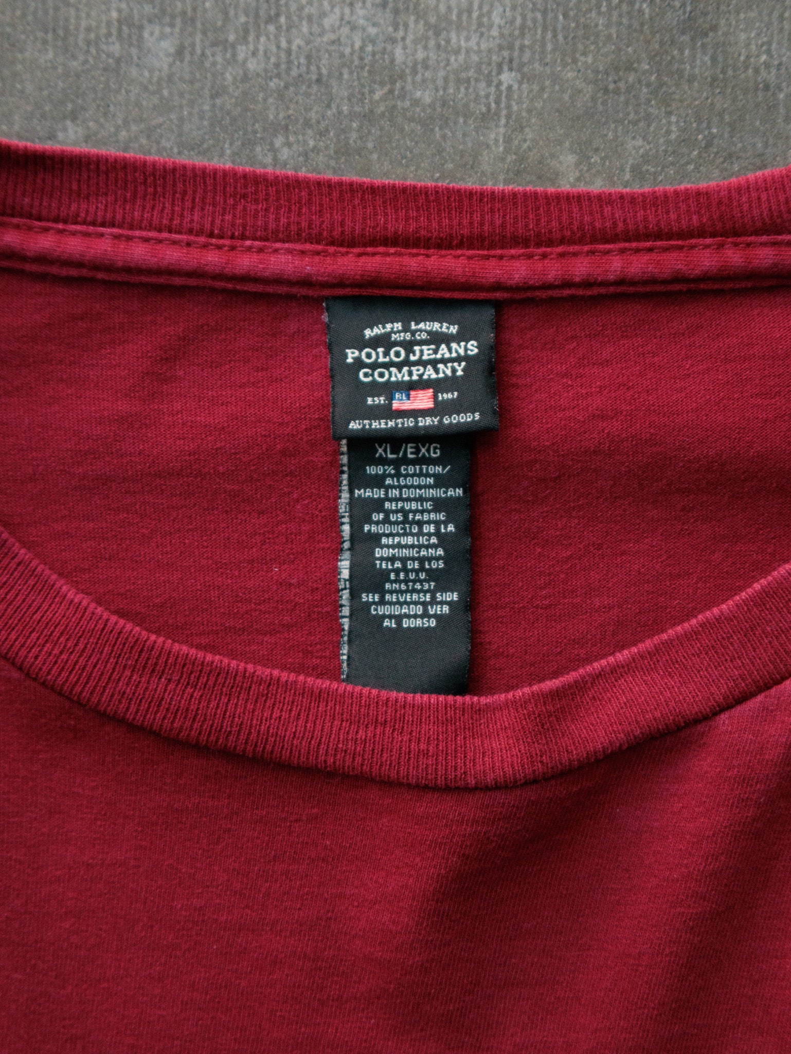 Vintage 00s Red Polo Jeans Company Long Sleeve (XL)