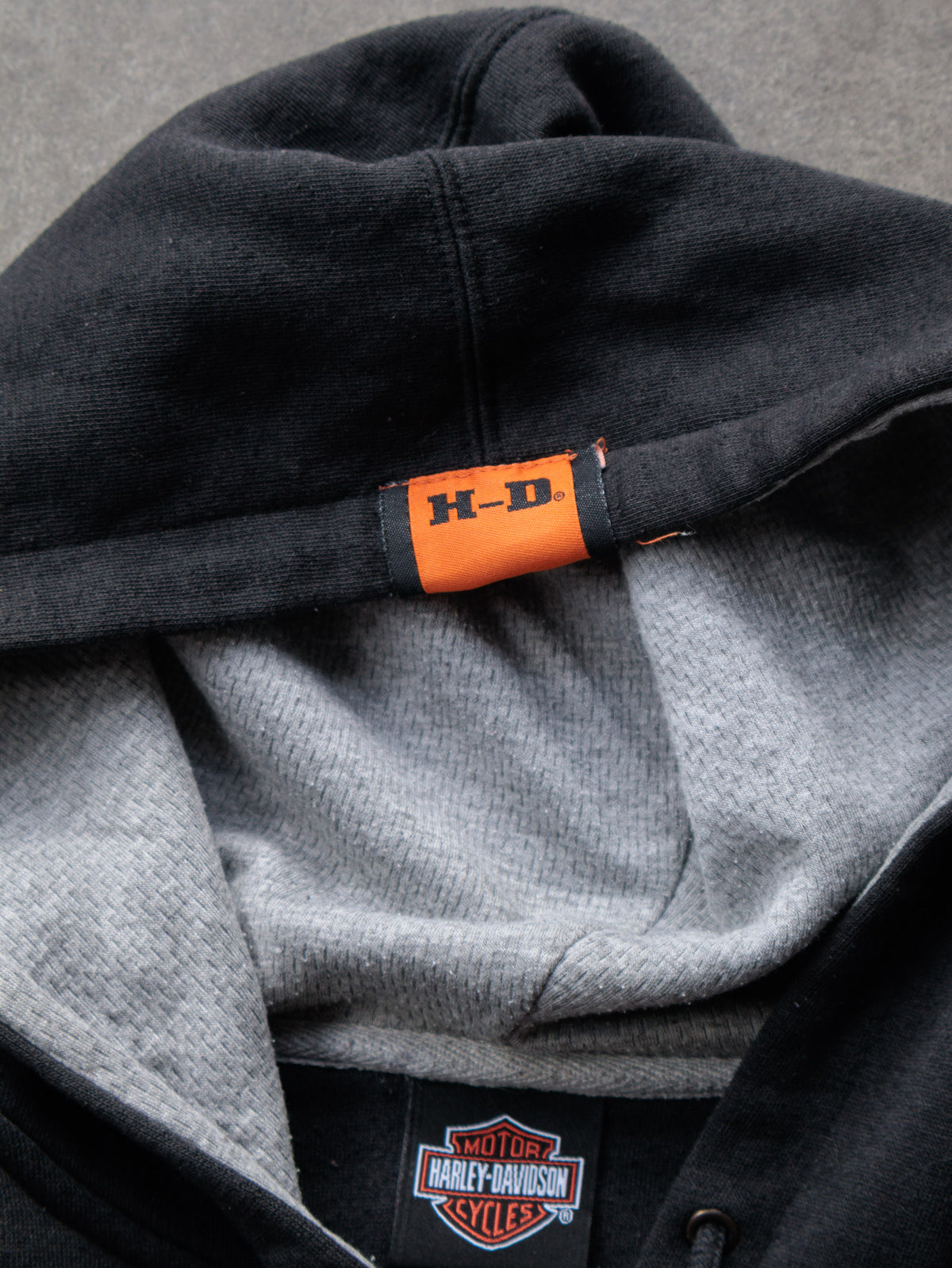 Vintage Black Harley-Davidson Manchester New Hampshire Full Zip Hoodie (2XL)