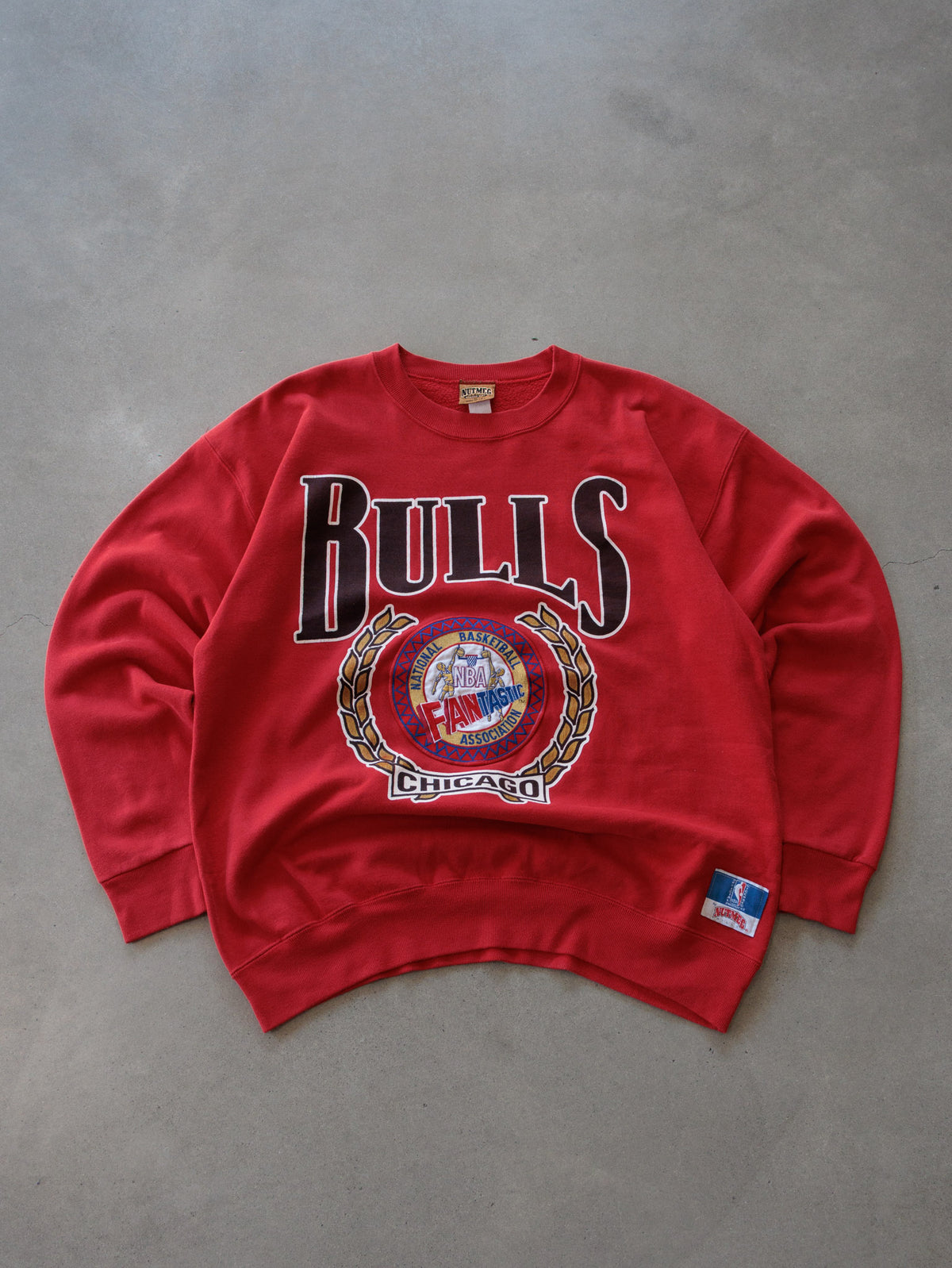 Vintage 90s Red Chicago Bulls Sweatshirt (XL)