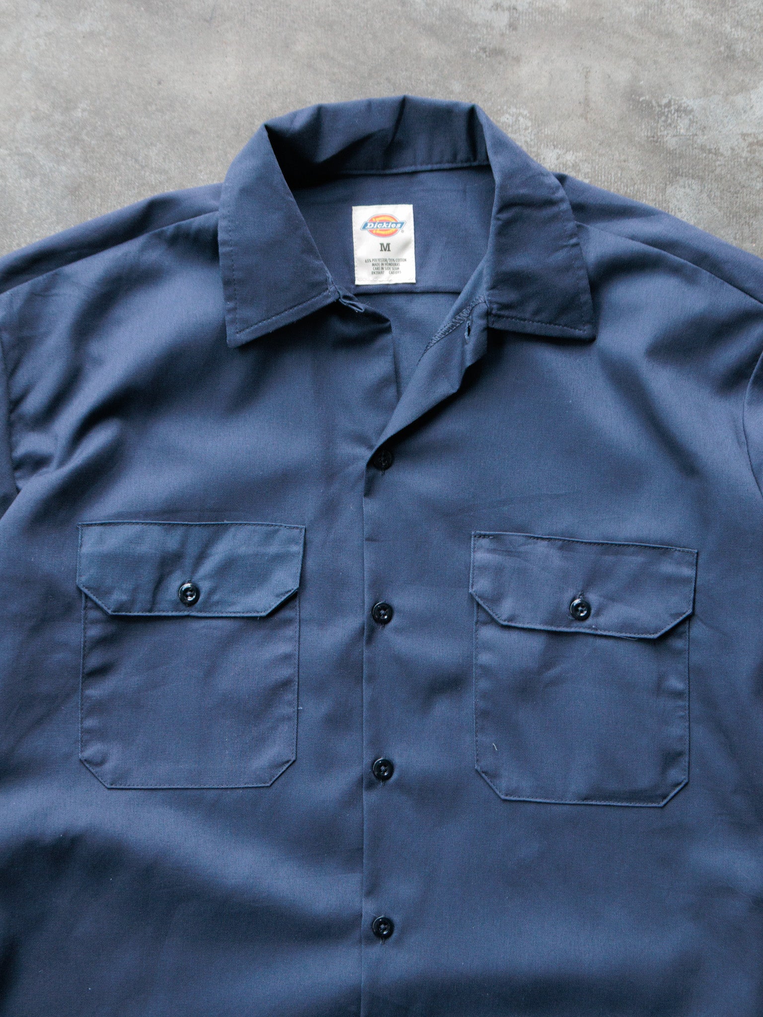Vintage 00s Navy Dickies Work Shirt (M)