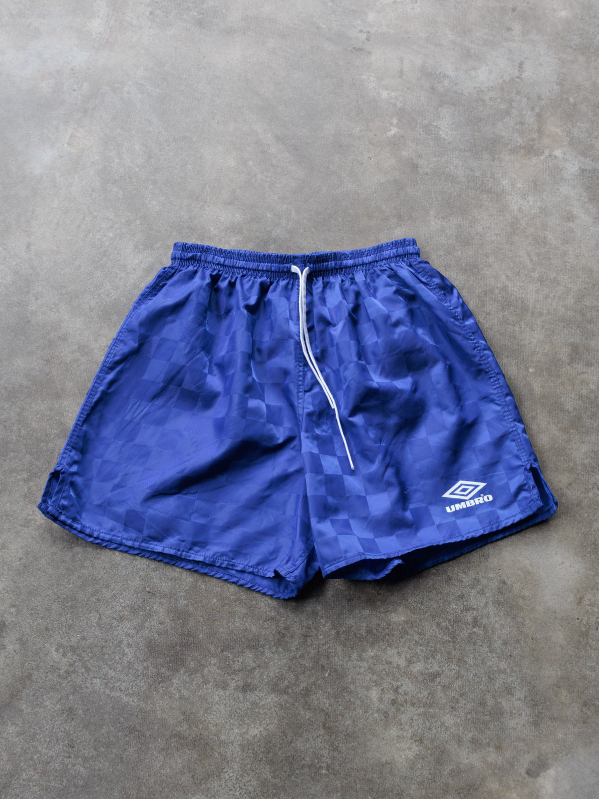Vintage 90s Blue Umbro Checkerboard Shorts (M)