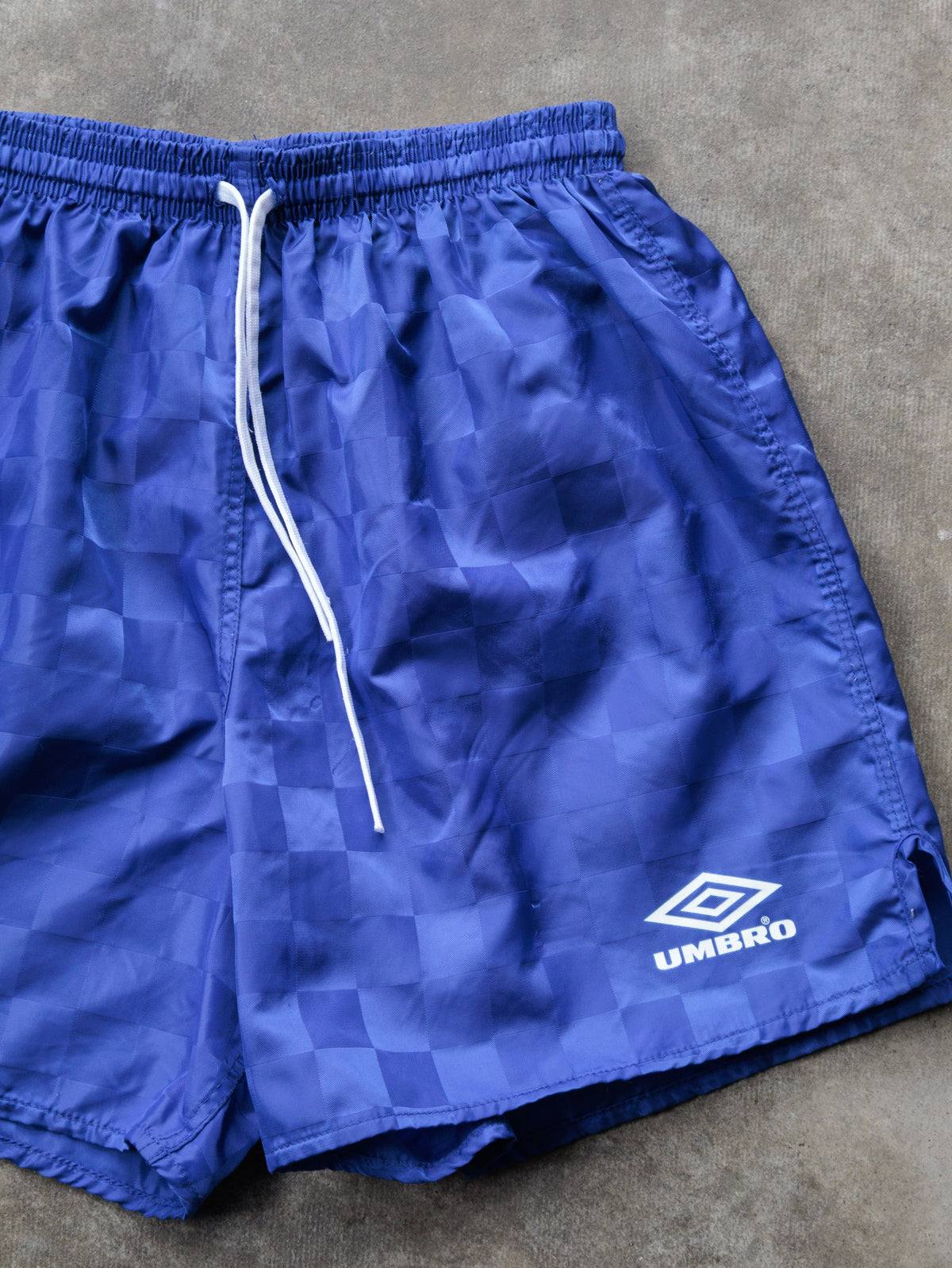 Vintage 90s Blue Umbro Checkerboard Shorts (M)