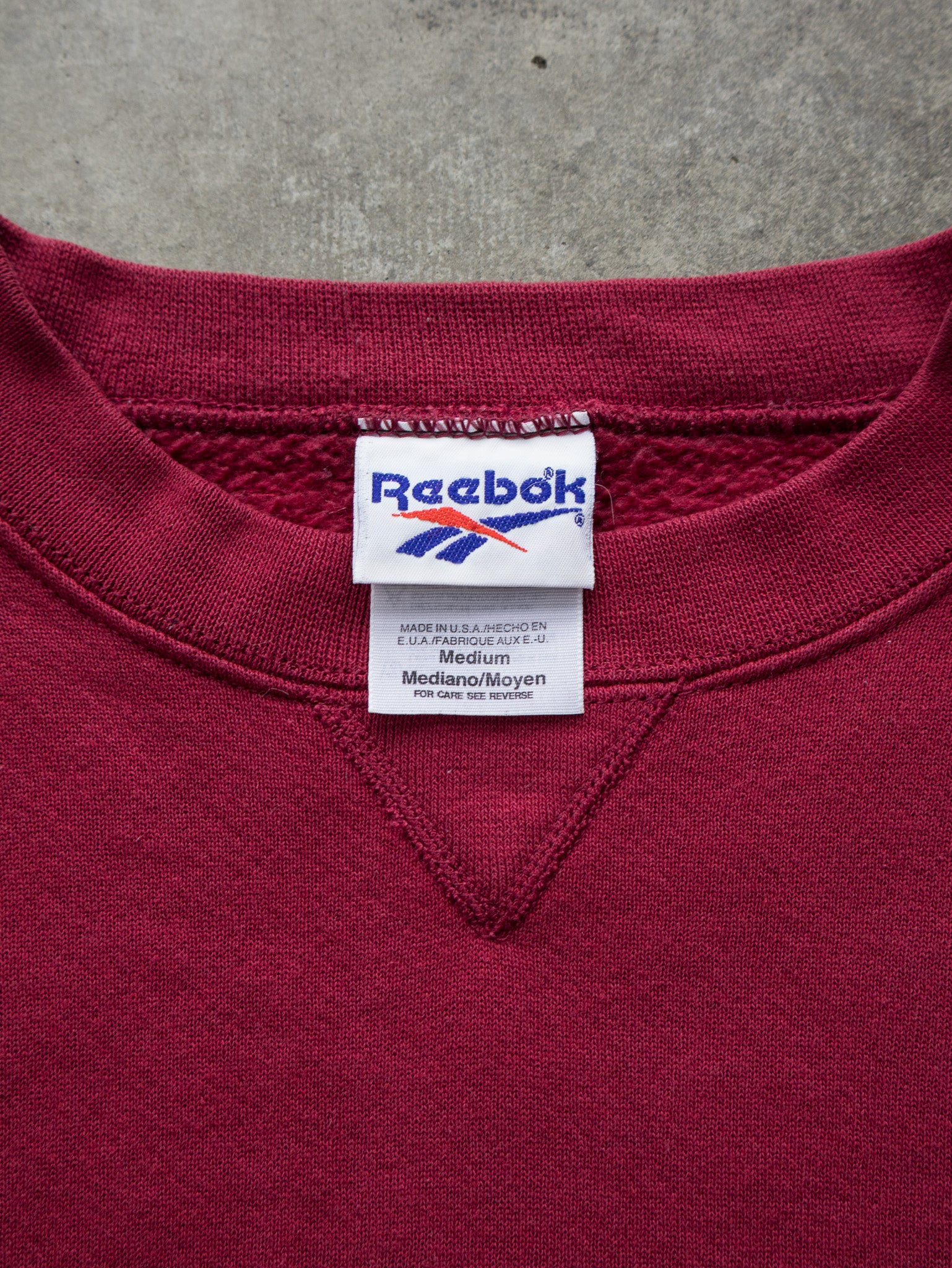 Vintage 90s Maroon Reebok Sweatshirt (M)
