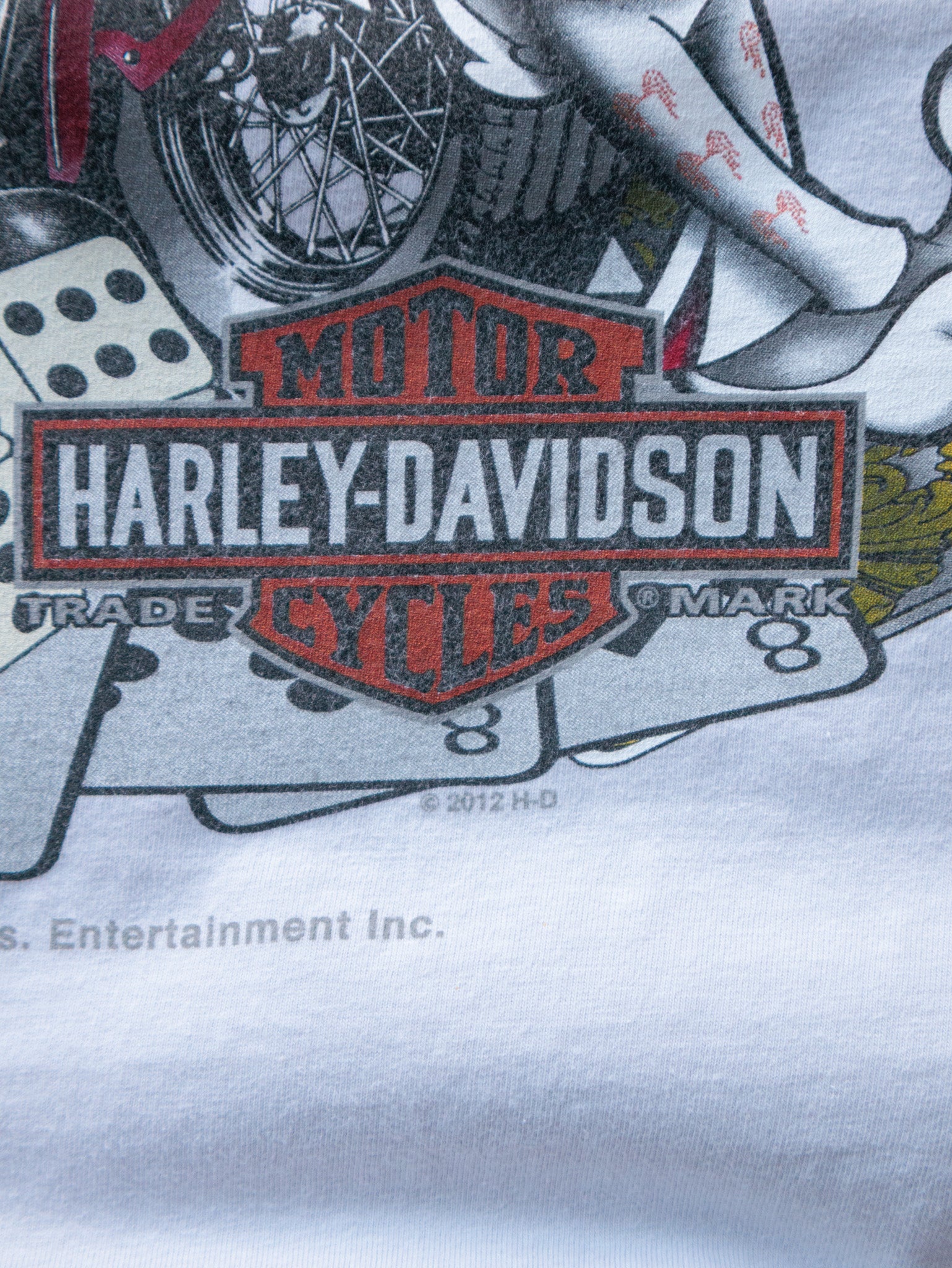 Vintage 2012 White Harley-Davidson Las Vegas Tee (L)