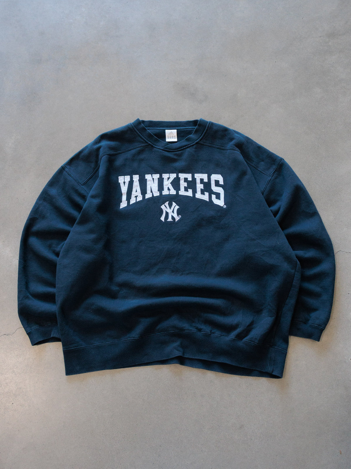 Vintage 00s Navy Adidas Yankees Sweatshirt (2XL)