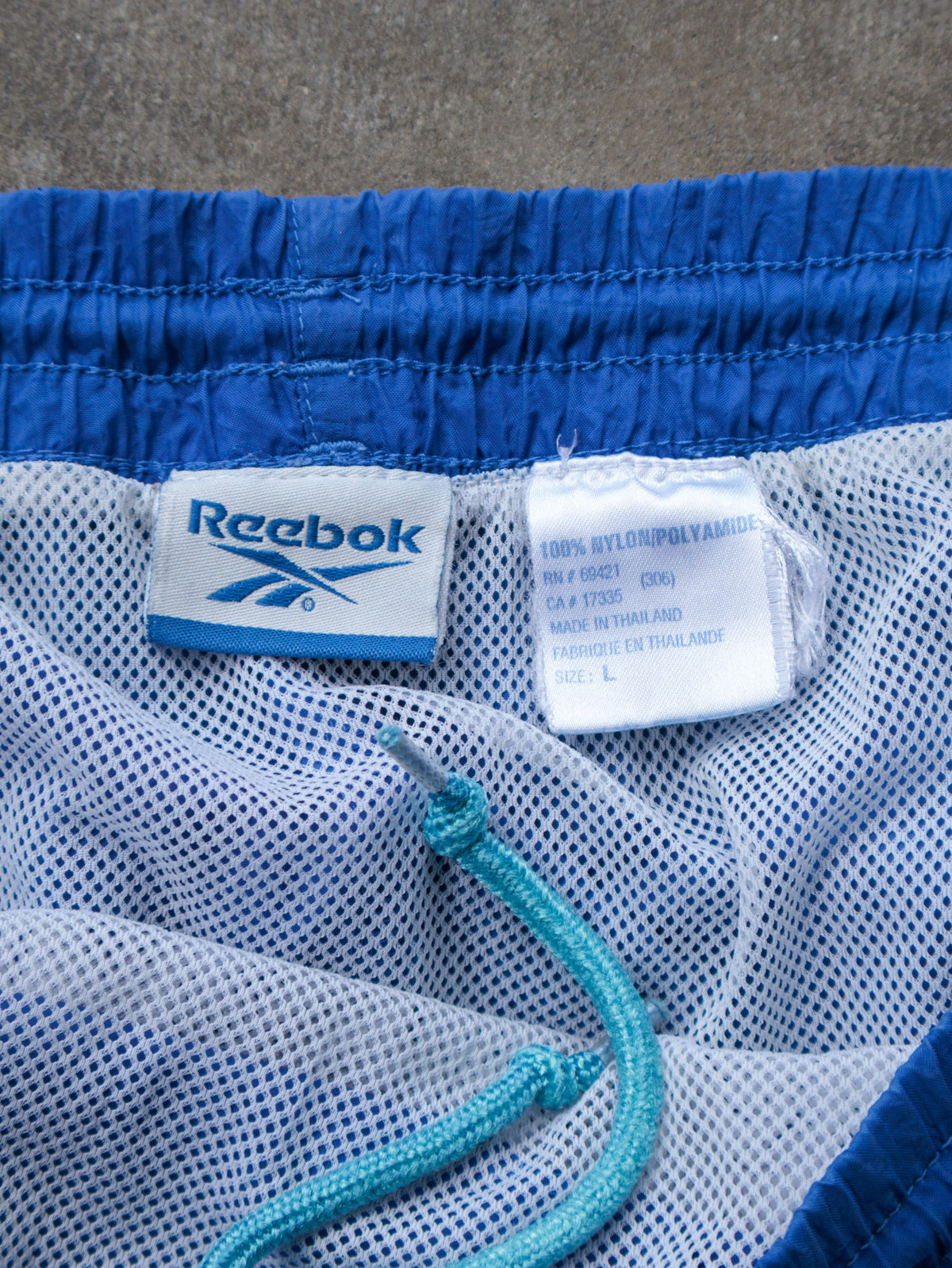 Vintage 00s Blue Reebok Swim Shorts (L)