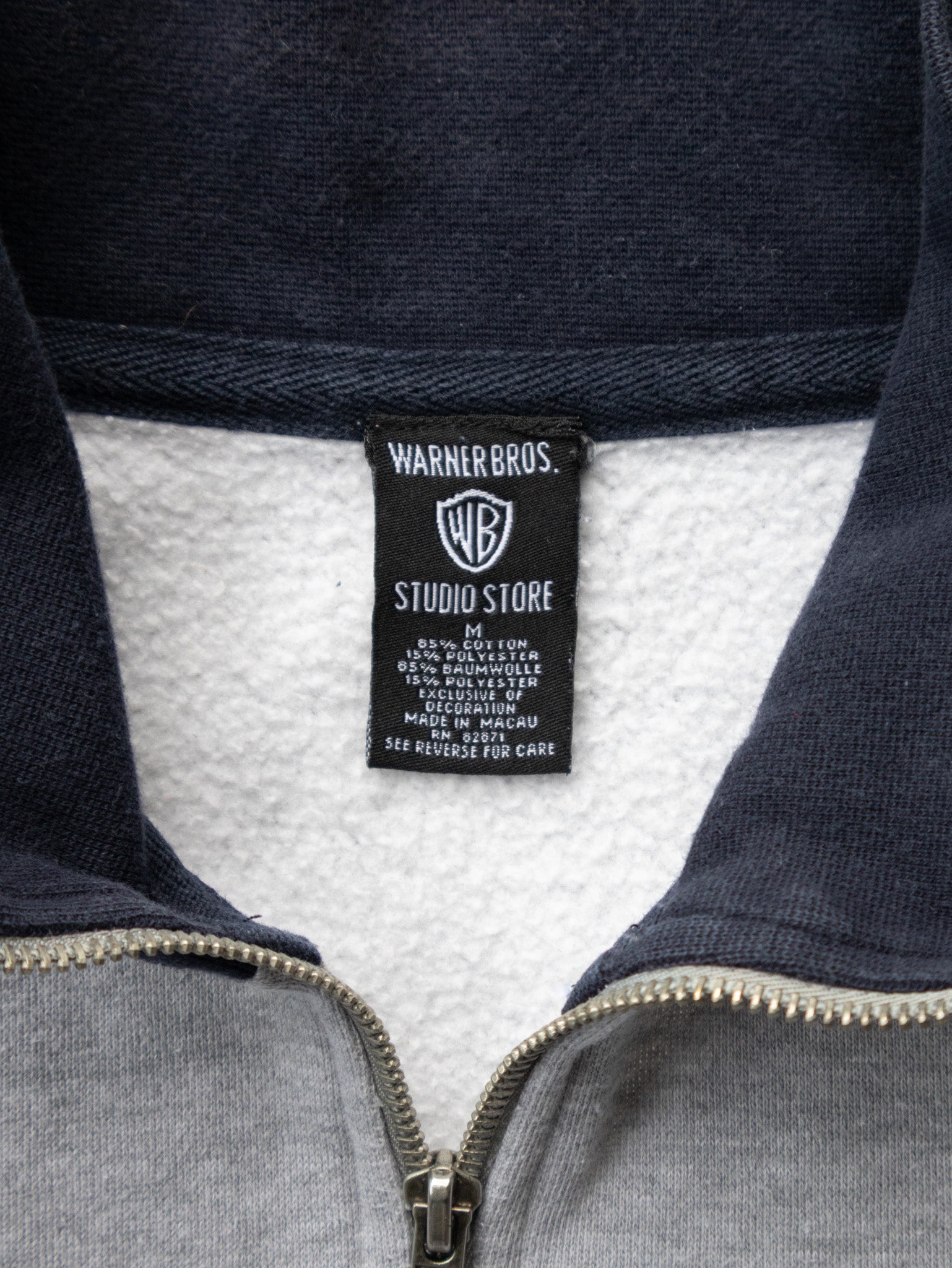 Vintage 90s Warner Bros Looney Tunes Quarter Zip Sweatshirt (M)