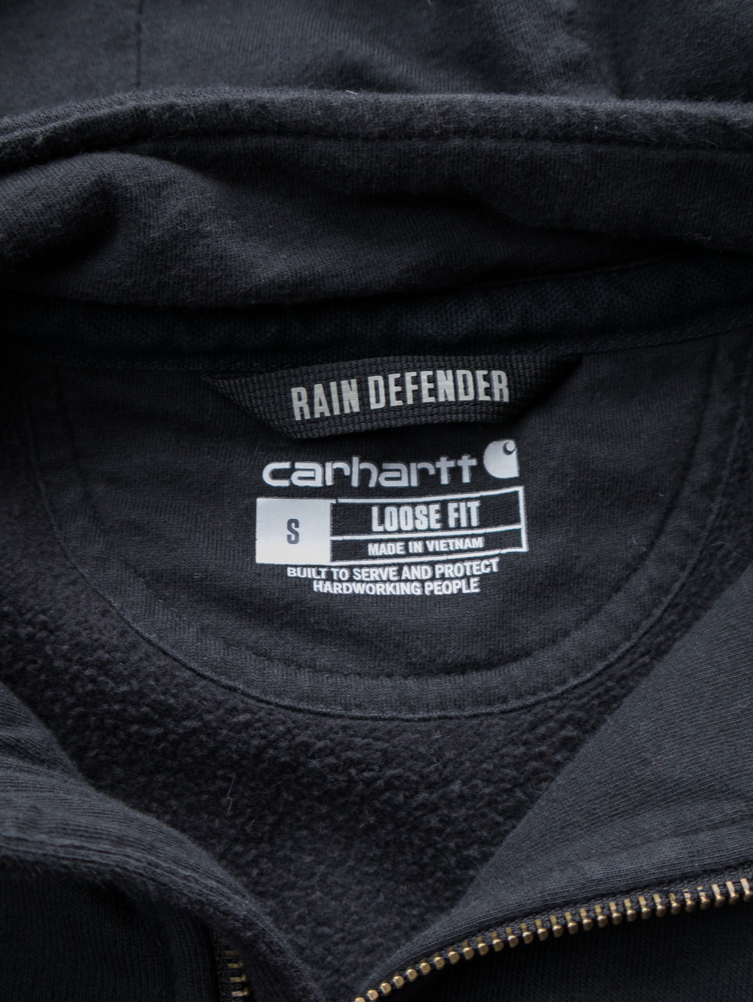 Vintage Black Carhartt Half Zip Hoodie (S)