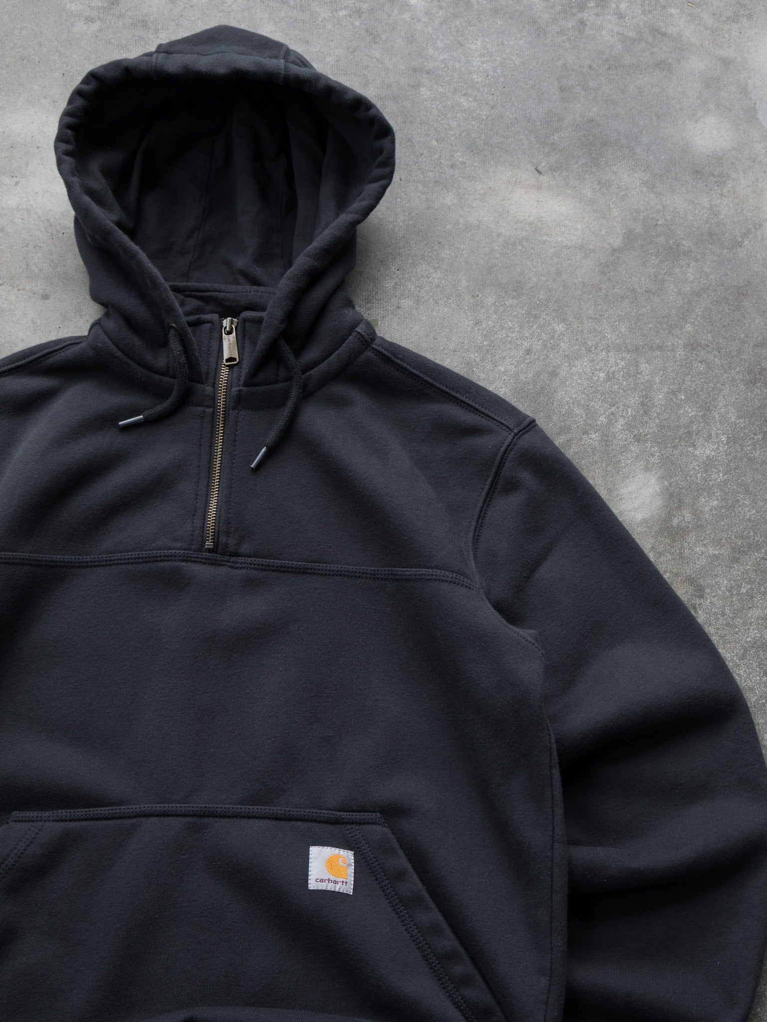 Vintage Black Carhartt Half Zip Hoodie (S)