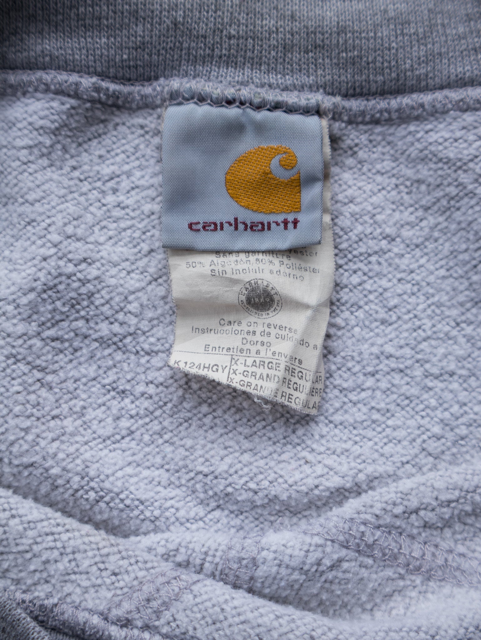 Vintage Grey Carhartt Sweatshirt (XL)