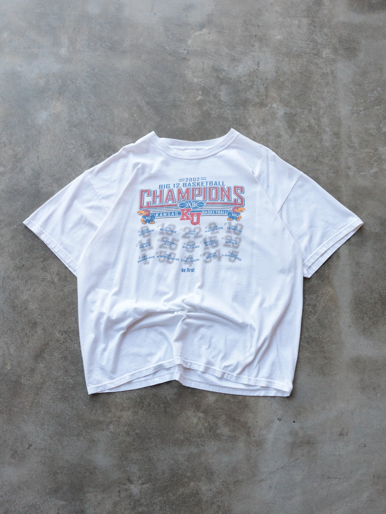 Vintage 2002 Kansas Jayhawks Basketball Tee (2XL)