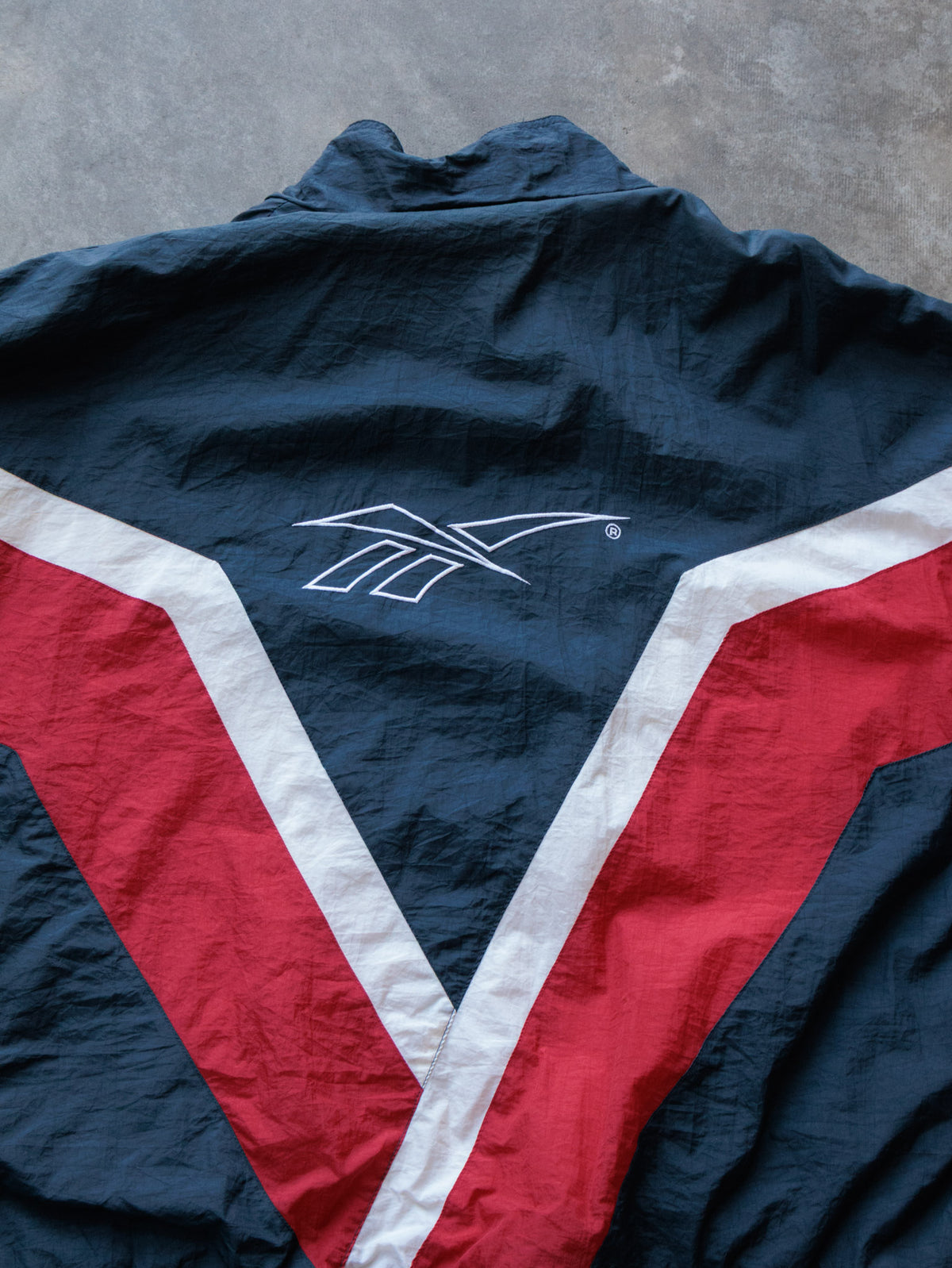 Vintage 90s Navy Reebok Colourblock Jacket (XL)