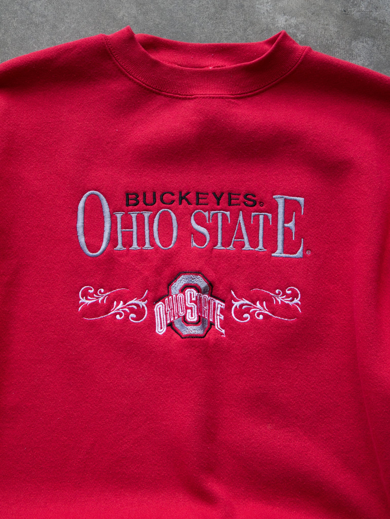 Vintage Red Ohio State University Sweatshirt (XL)