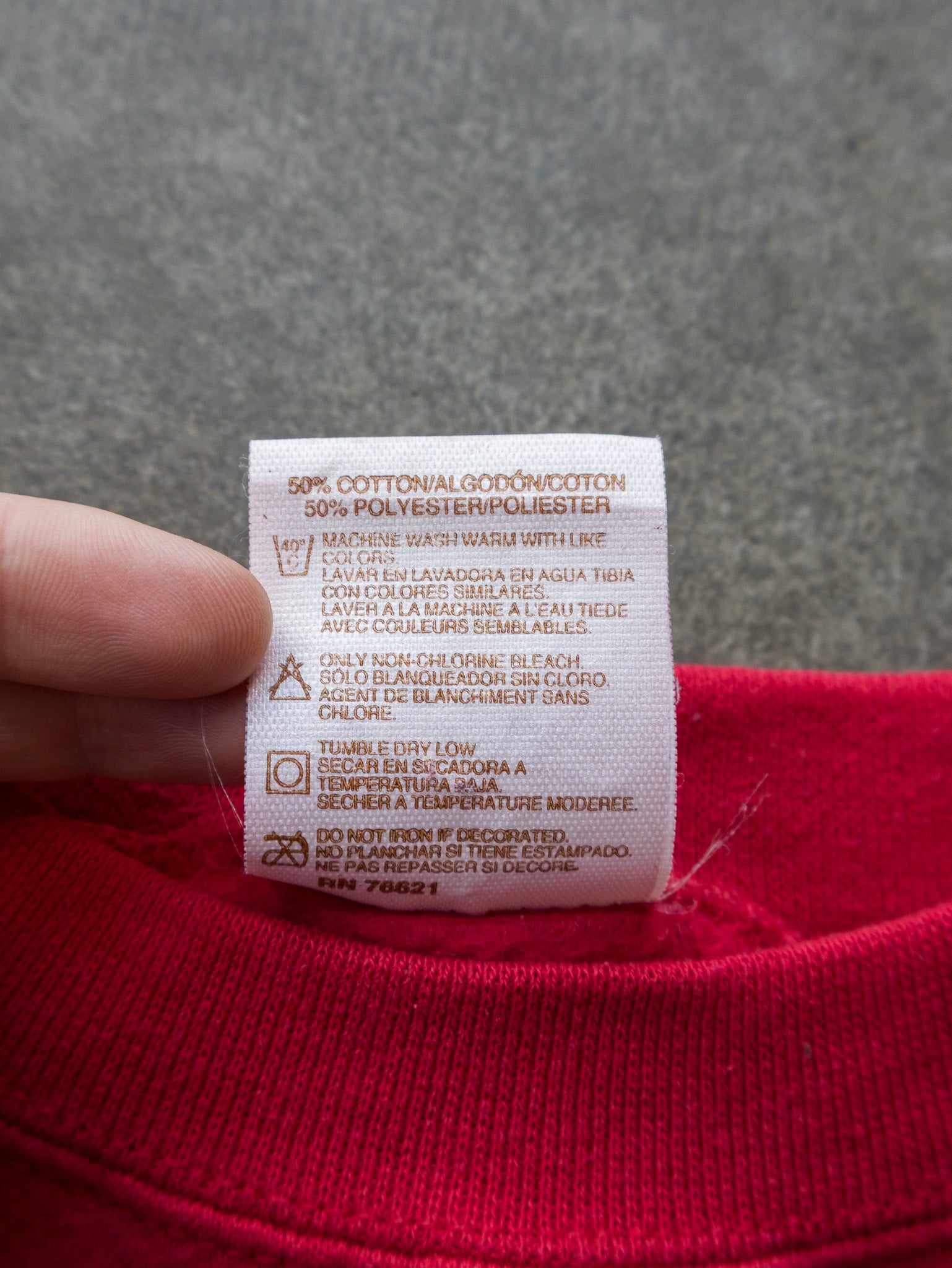 Vintage Red Ohio State University Sweatshirt (XL)