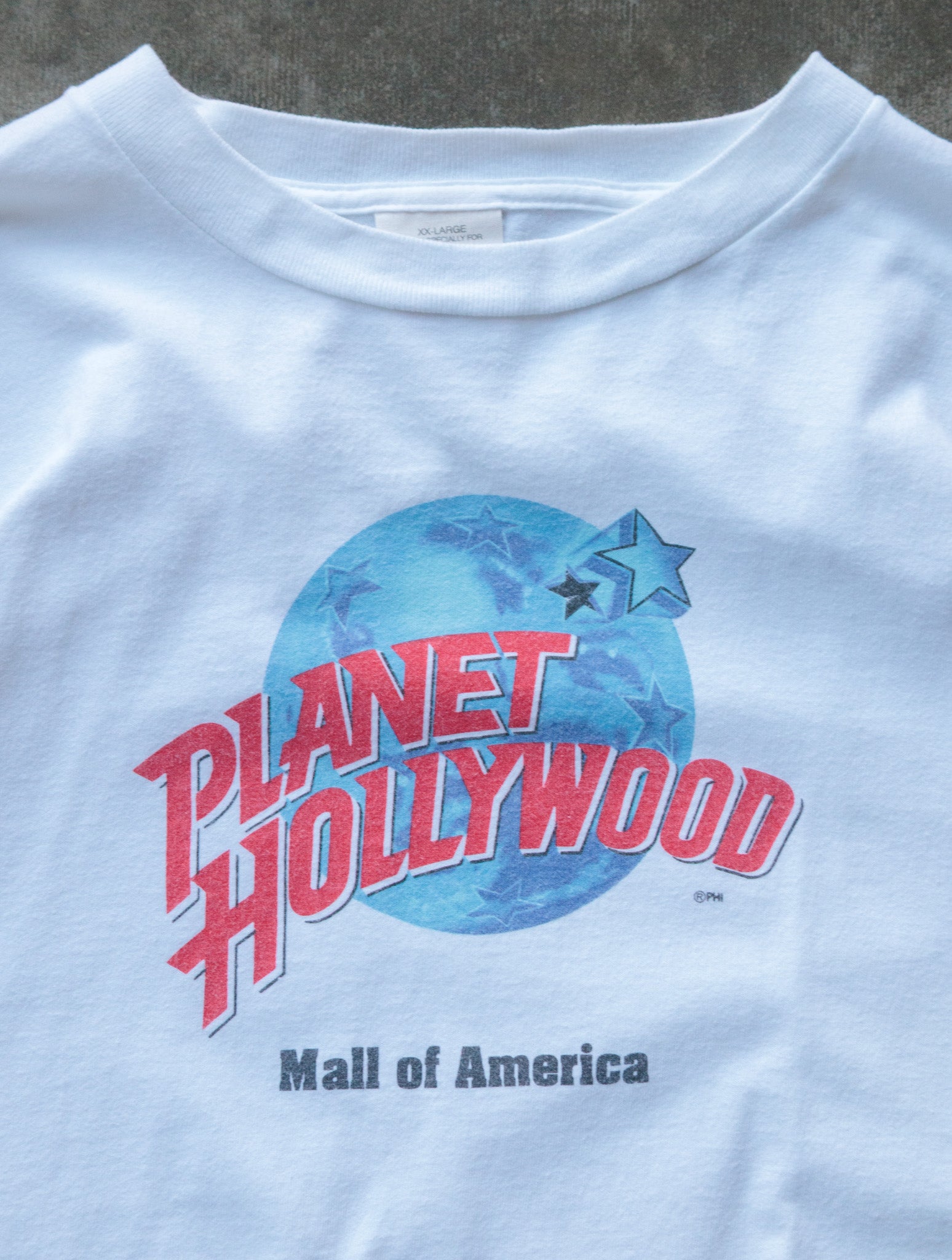 Vintage 90s White Planet Hollywood Mall of America Tee (2XL)
