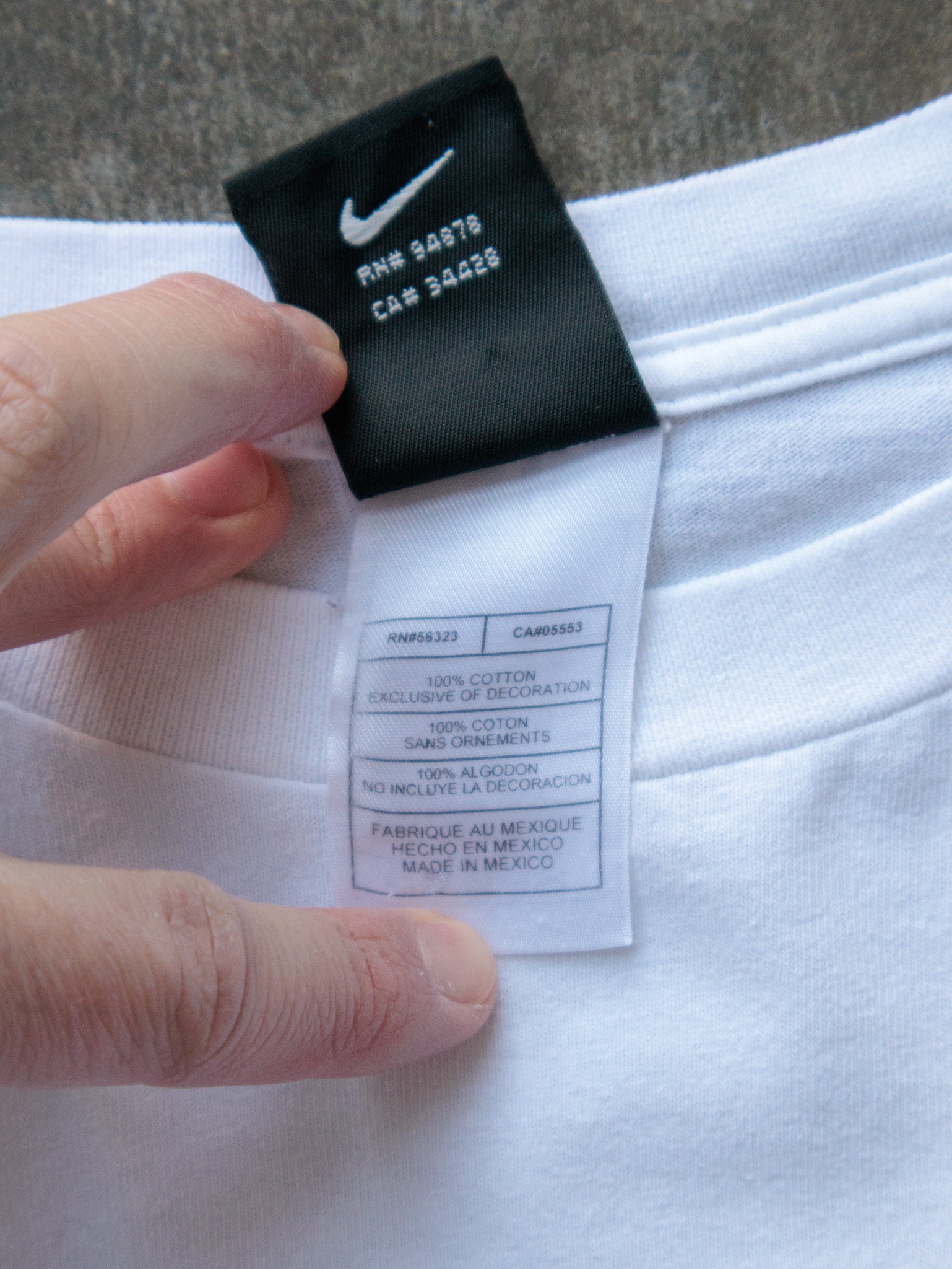 Vintage White Nike Long Sleeve Tee (M)