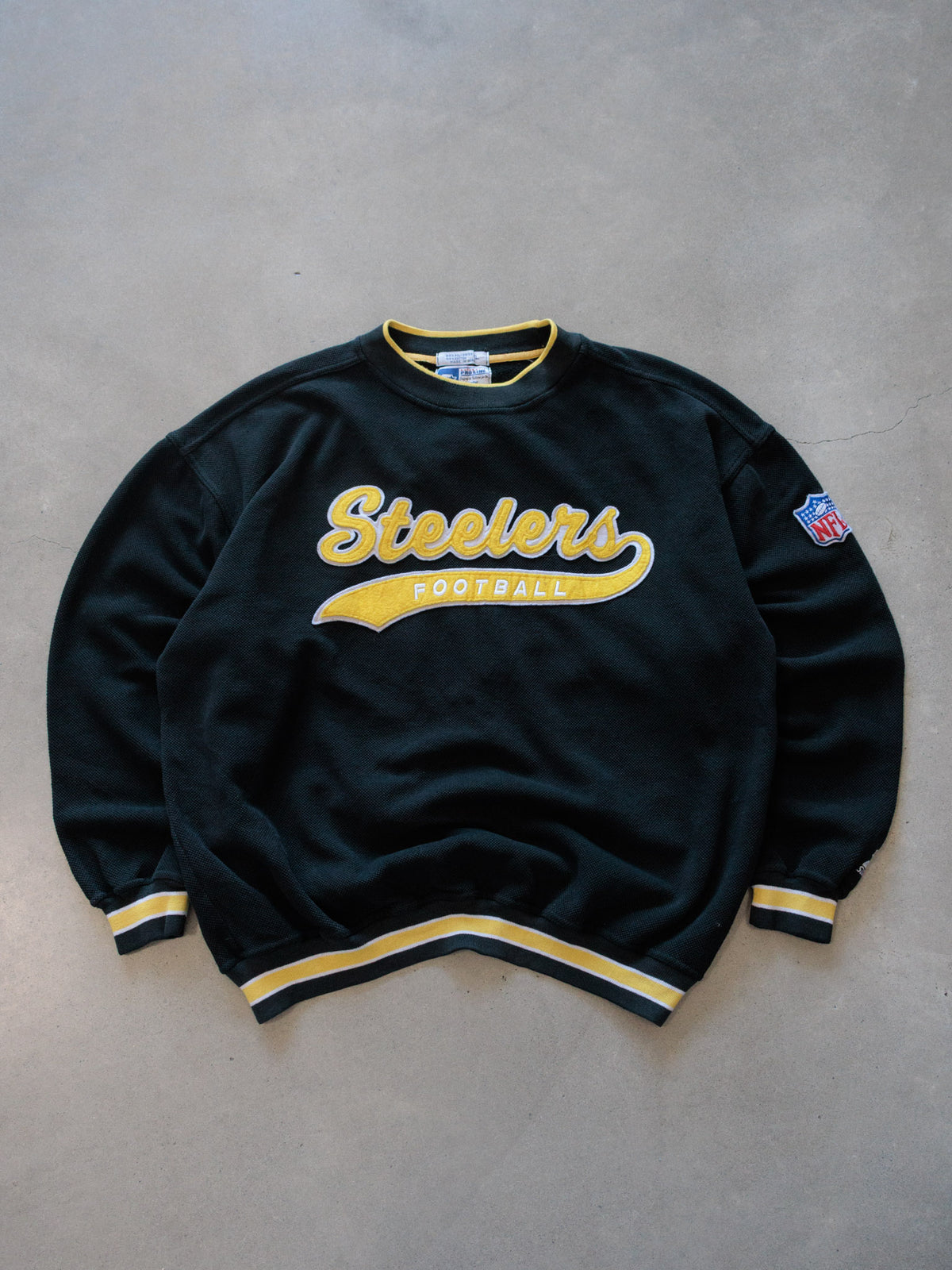 Vintage 90s Black Starter Steelers Sweatshirt (XL)