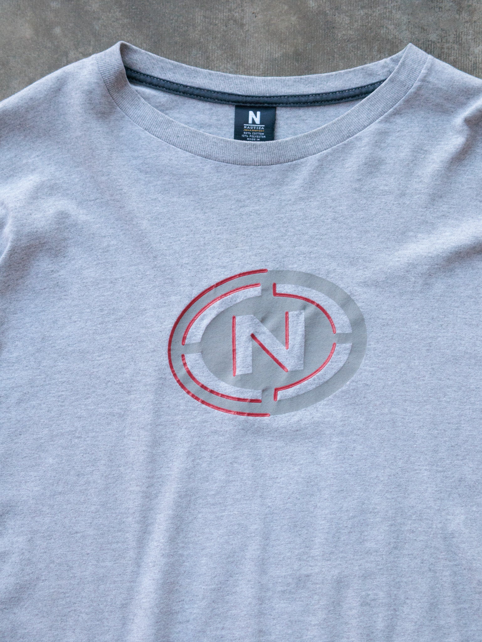 Vintage 00s Grey Nautica Long Sleeve Tee (2XL)