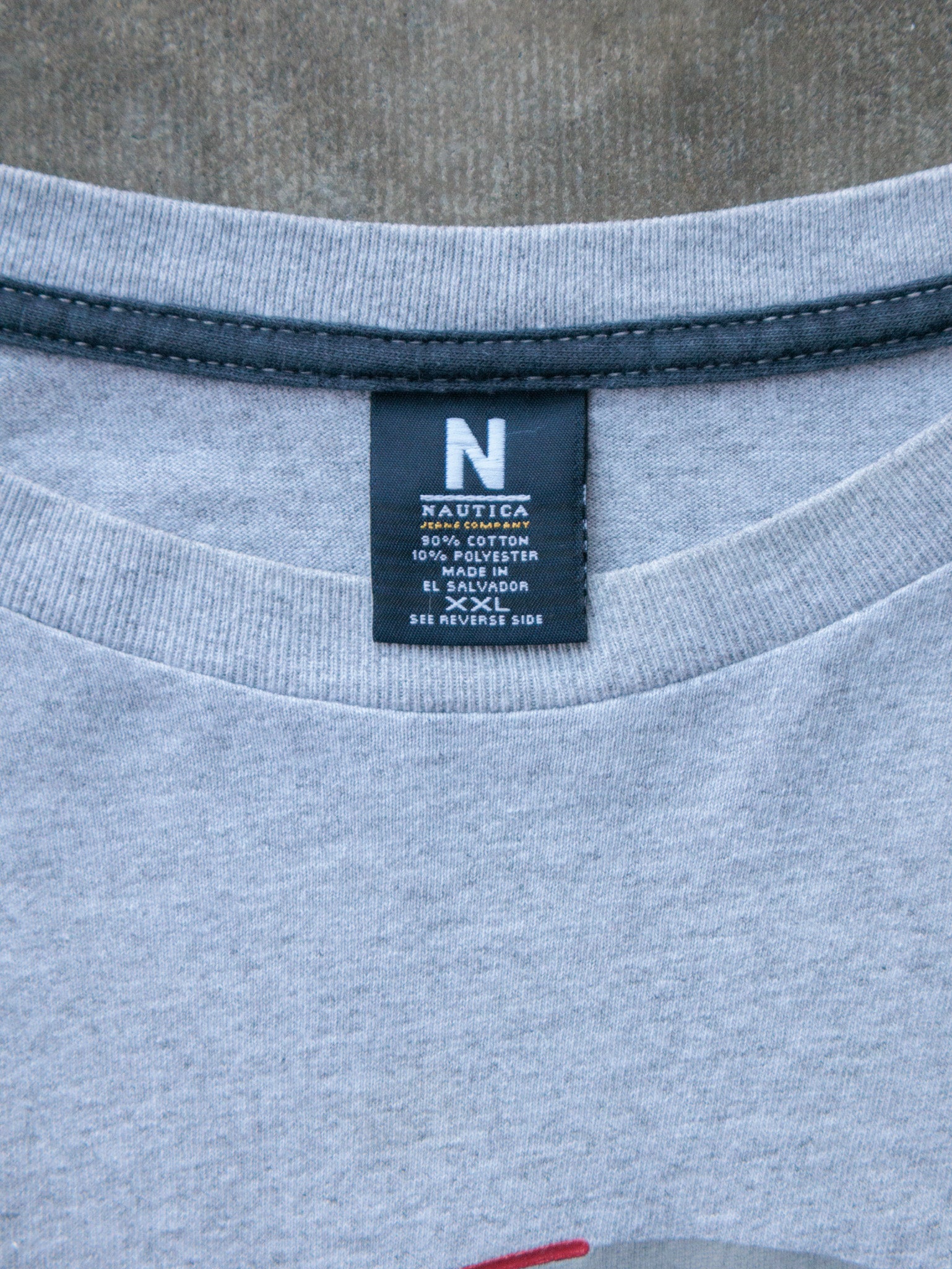 Vintage 00s Grey Nautica Long Sleeve Tee (2XL)