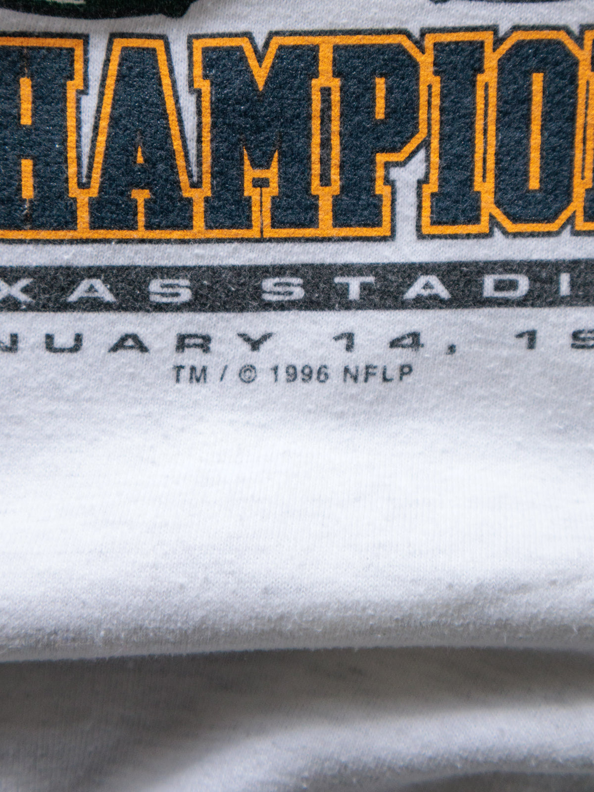 Vintage 1996 White Green Bay Packers vs Dallas Cowboys NFC Championship Sweatshirt (S)