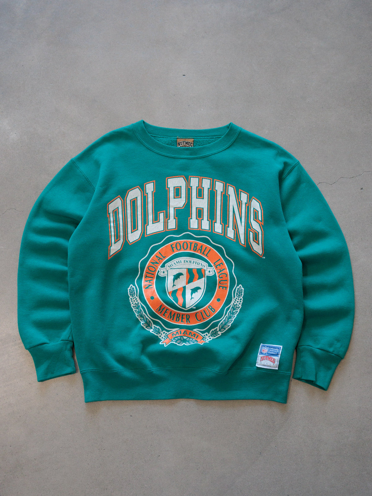 Vintage 90s Green Miami Dolphins Sweatshirt (M)