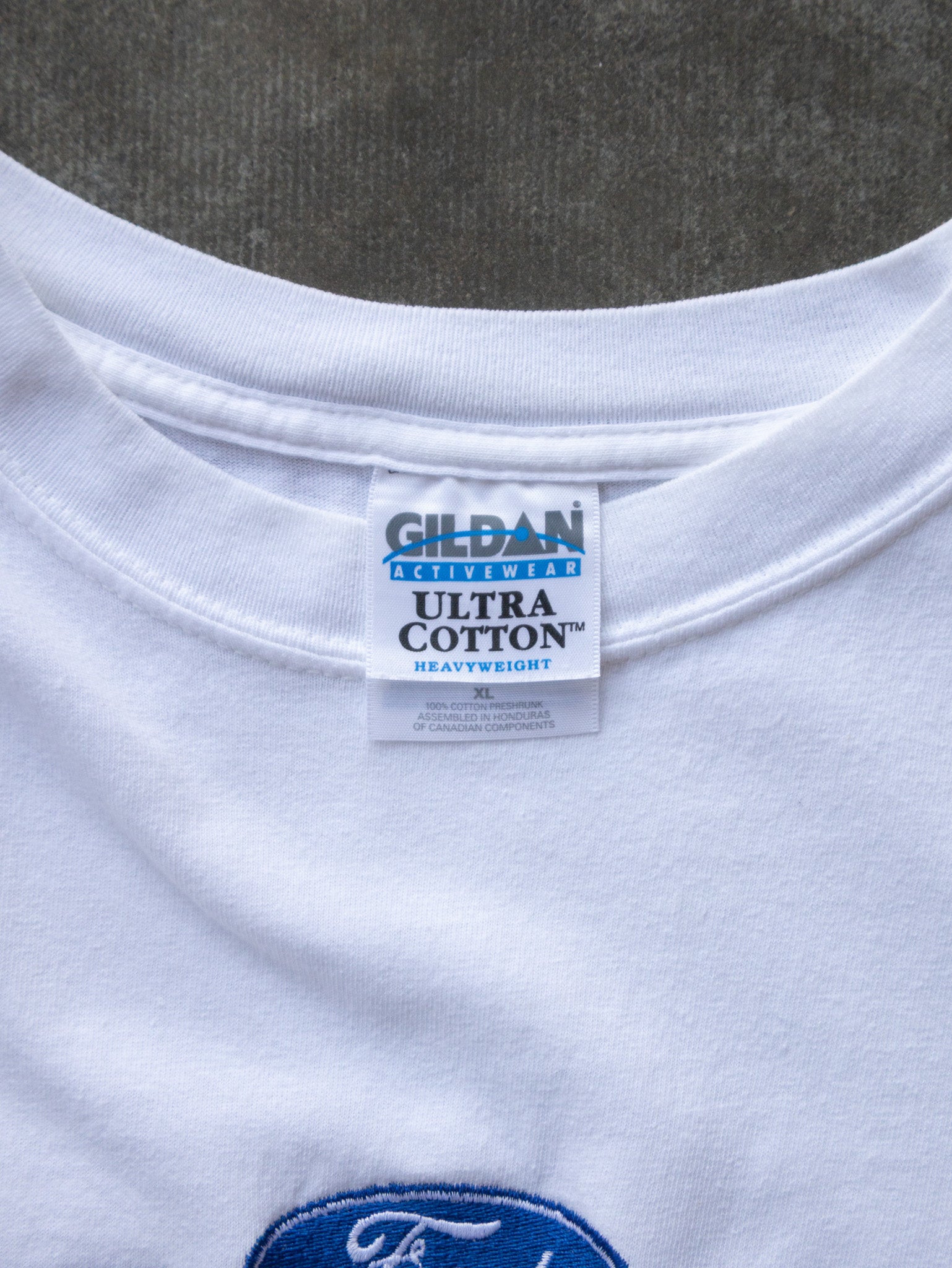 Vintage 00s White Ford Racing Tee (XL)