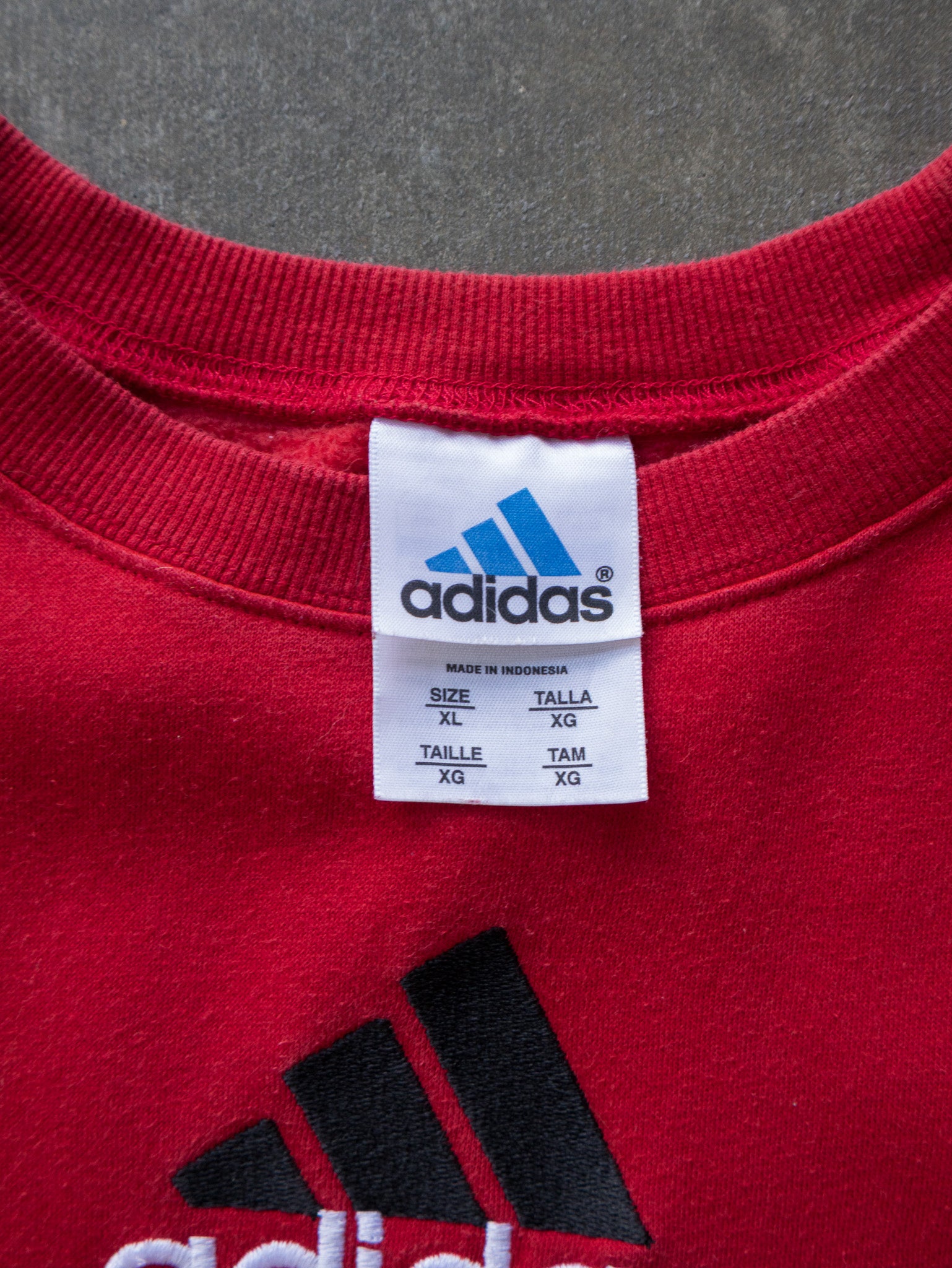 Vintage Red Adidas Sweatshirt (16-18Y)