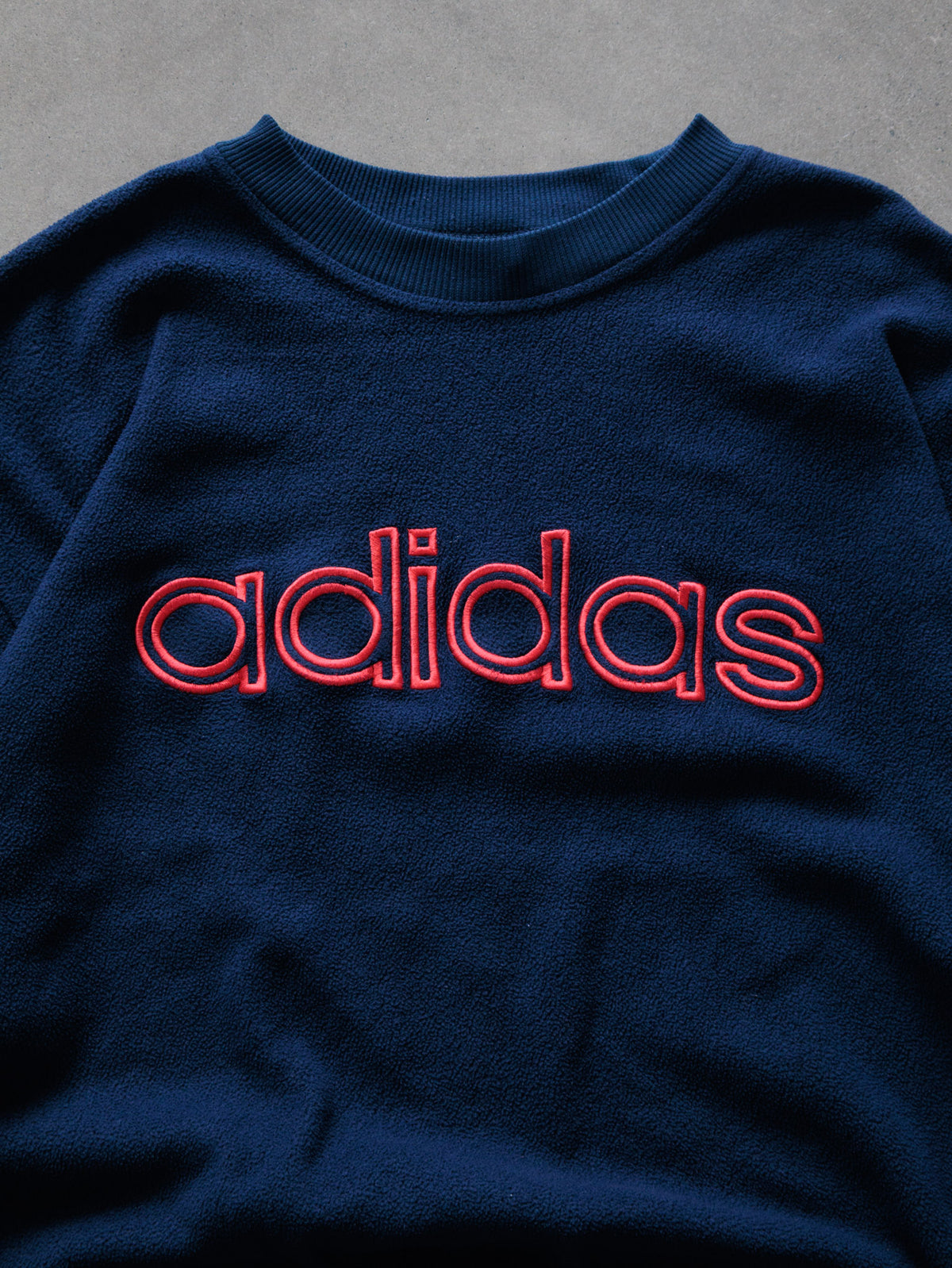 Vintage 90s Navy Adidas Fleece Sweatshirt (L)