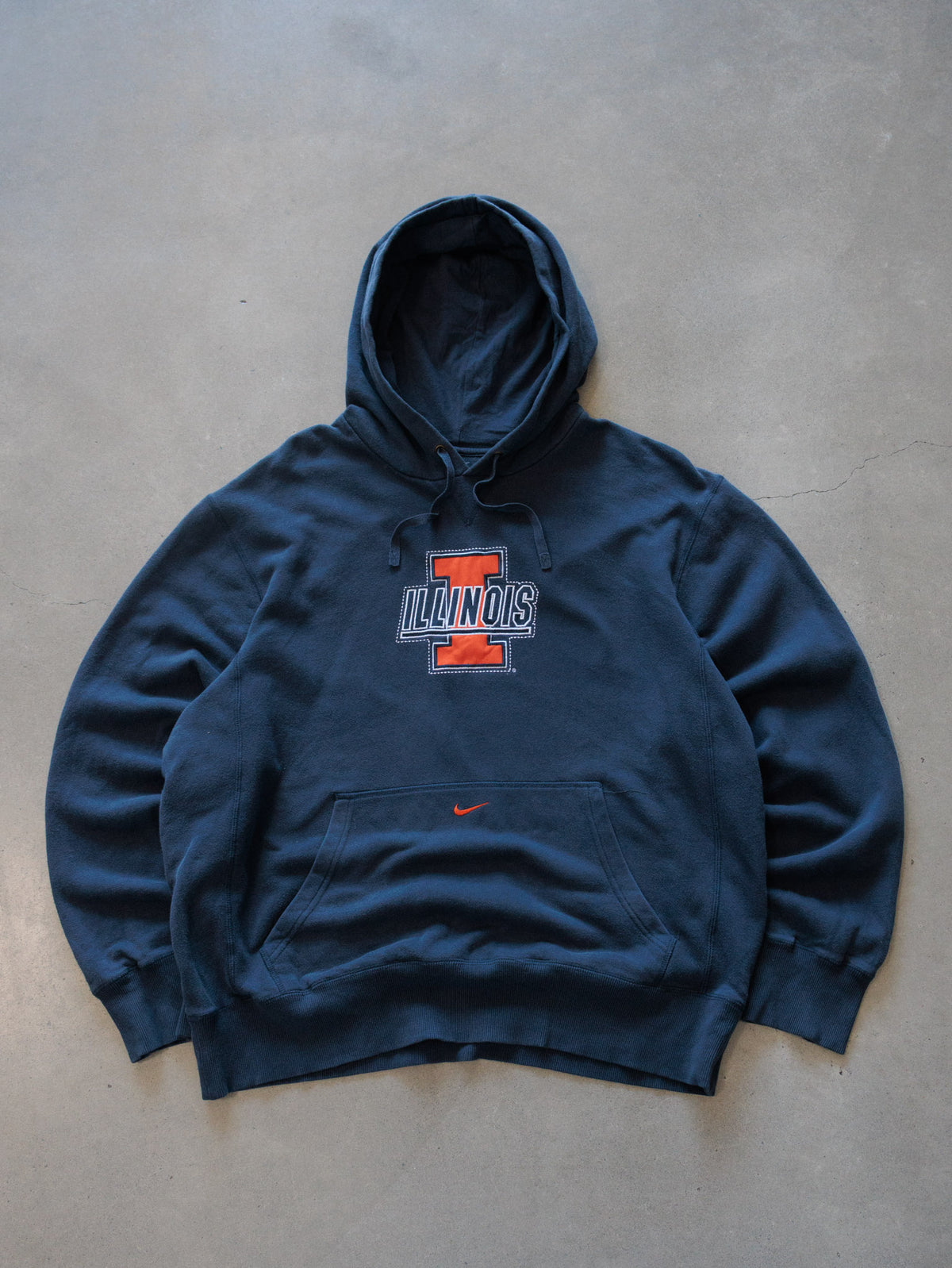 Vintage 00s Navy Nike Illinois Fighting Illini Hoodie (L)