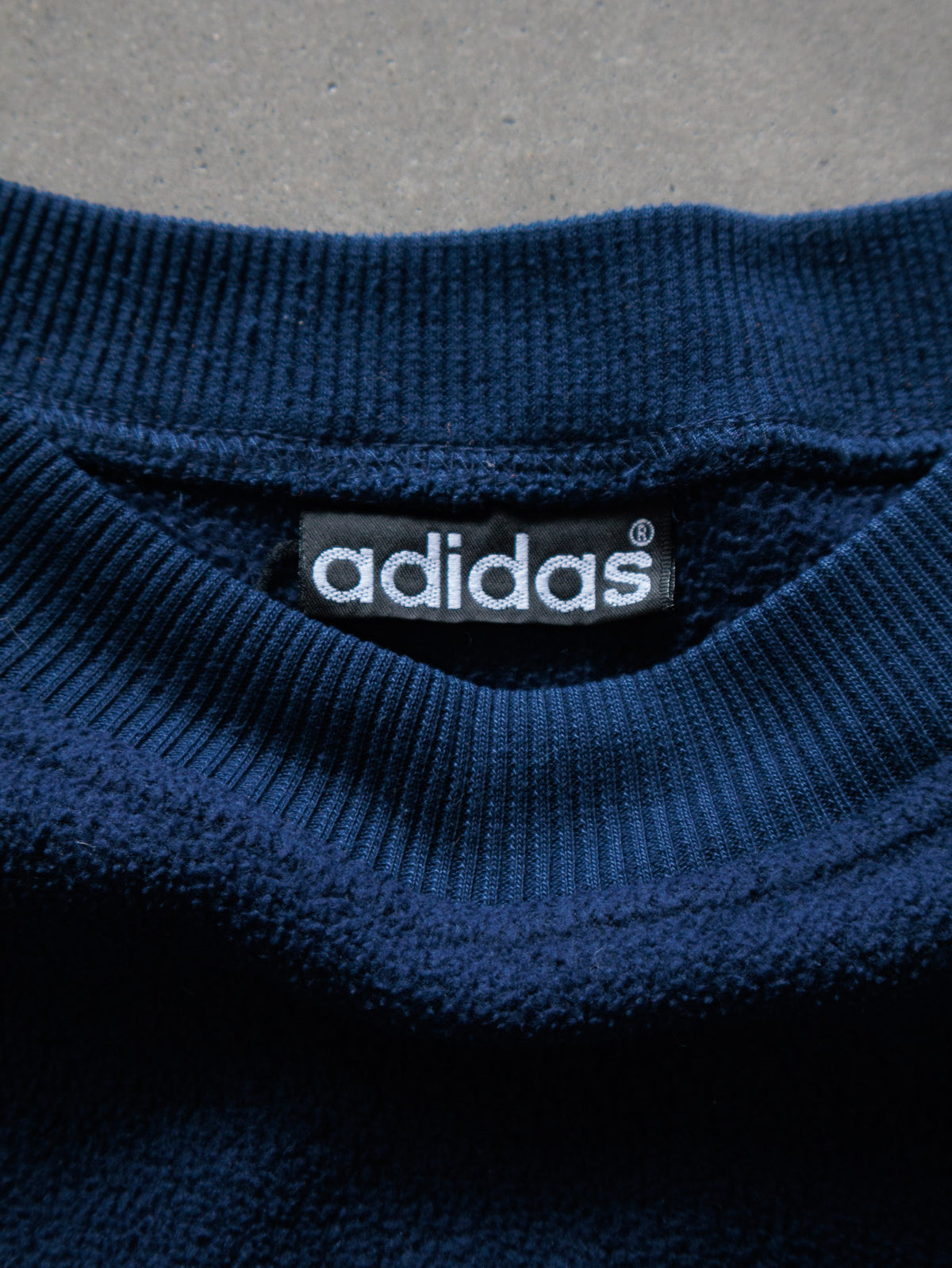 Vintage 90s Navy Adidas Fleece Sweatshirt (L)