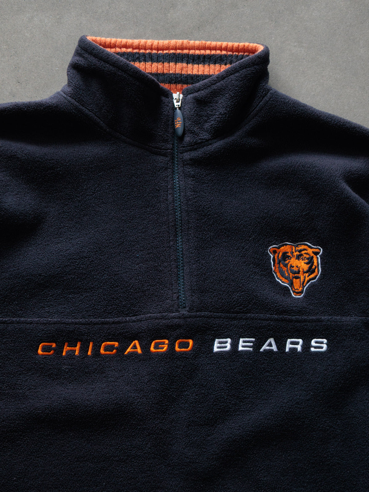 Vintage 00s Navy Chicago Bears Fleece Quarter Zip (2XL)