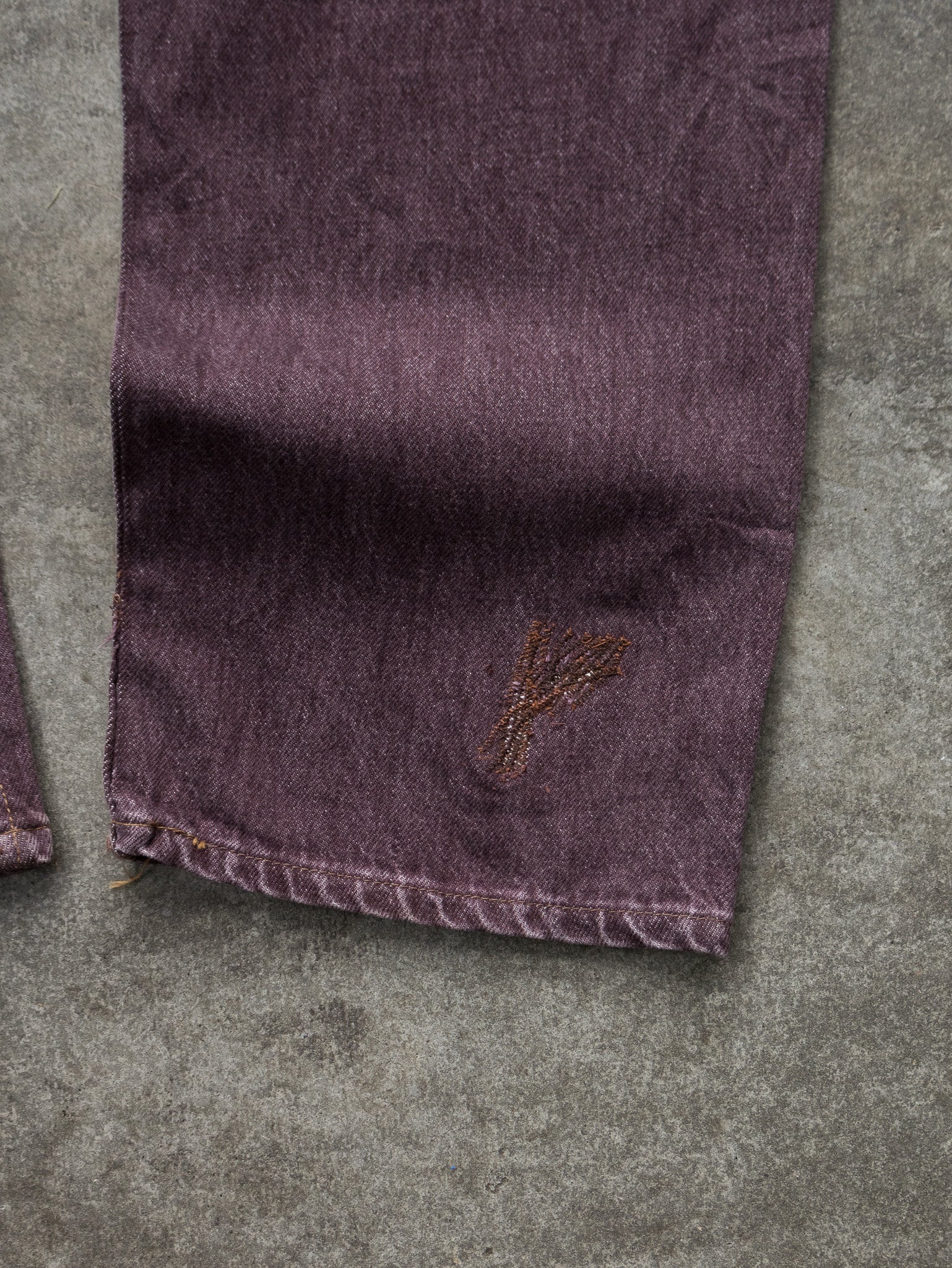 Vintage 90s Maroon Levi's 501 Button Fly Straight Leg Jeans (W34)