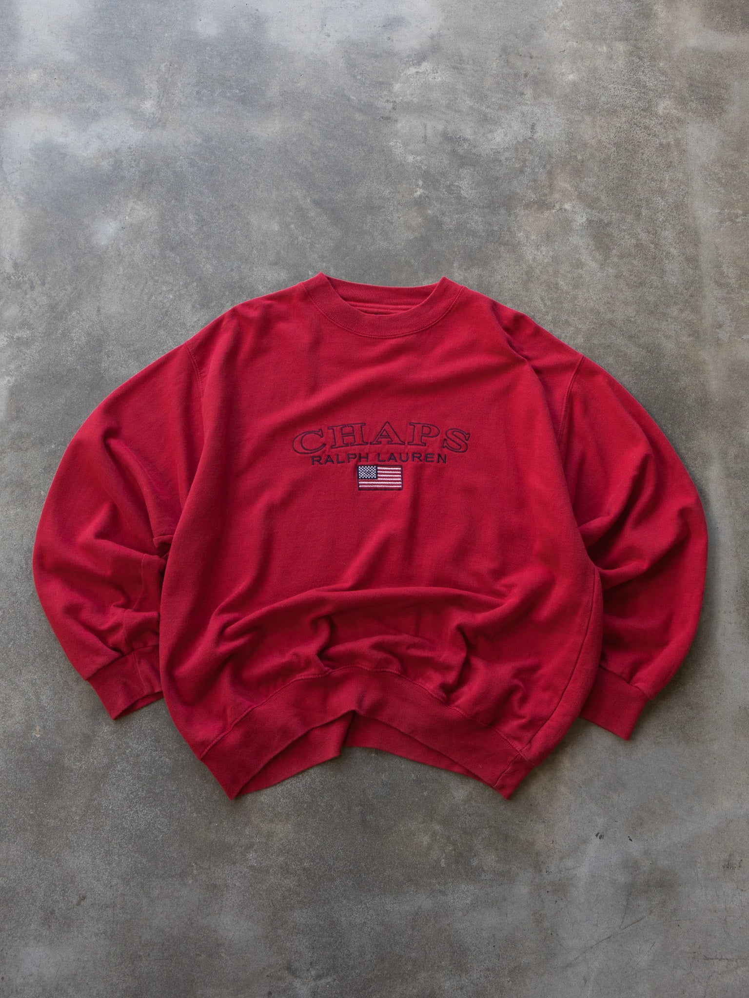 Vintage Red Chaps Ralph Lauren Sweatshirt (L)