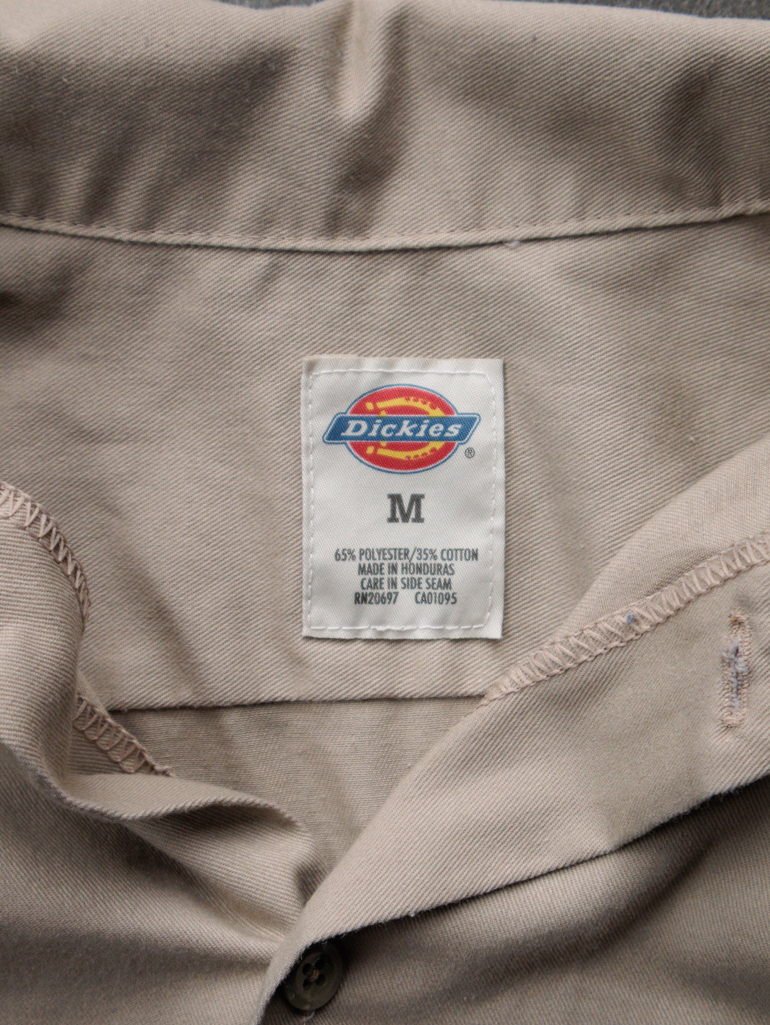 Vintage 00s Khaki Dickies Work Shirt (M)