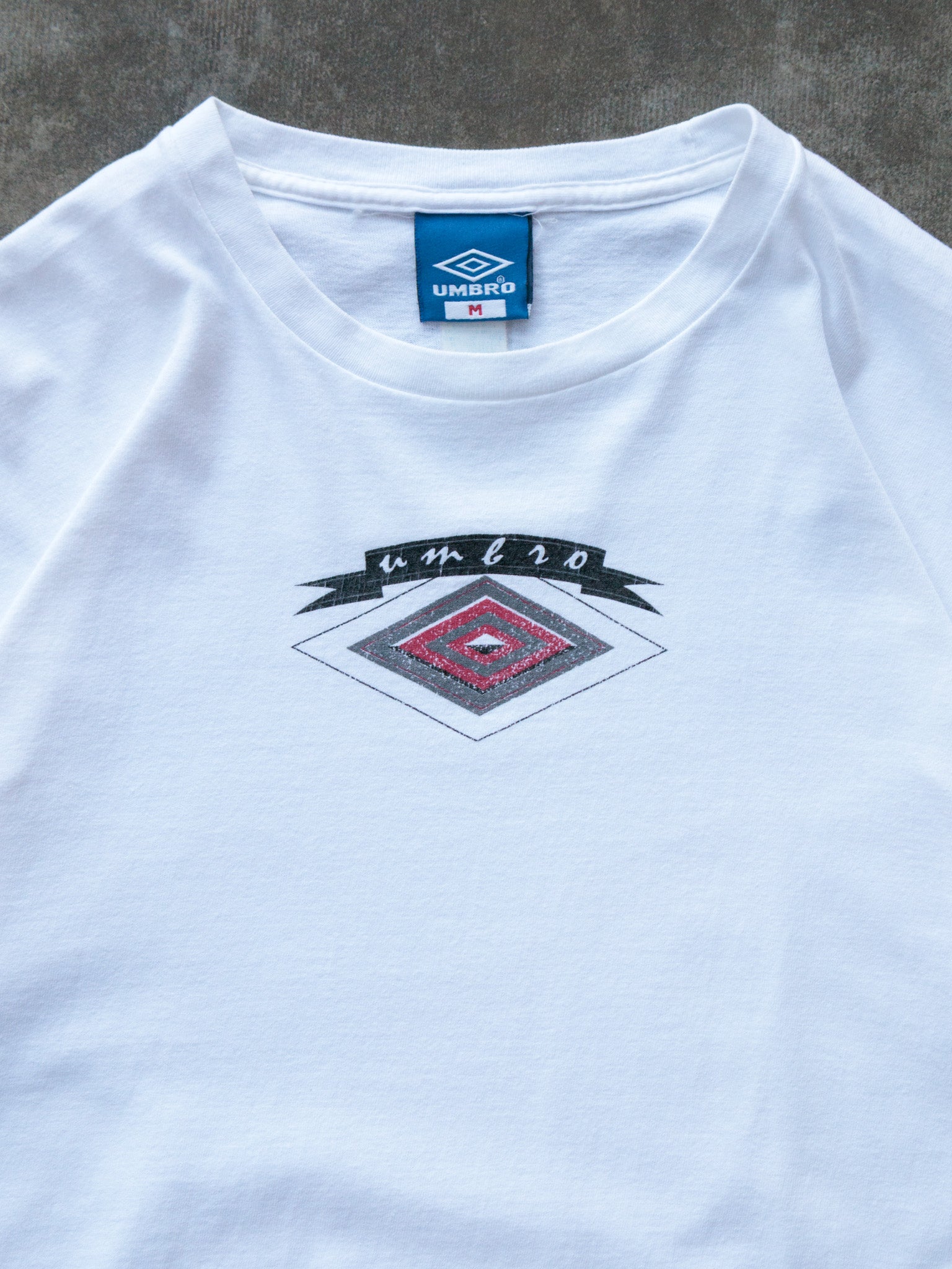 Vintage 90s White Umbro Tee (M)