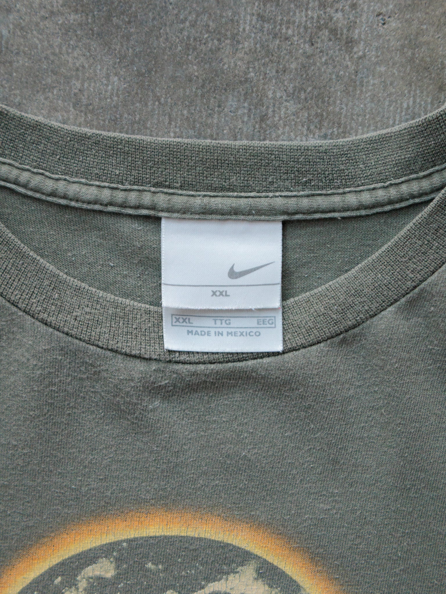 Vintage 00s Green Nike Get Out Slogan Tee (2XL)