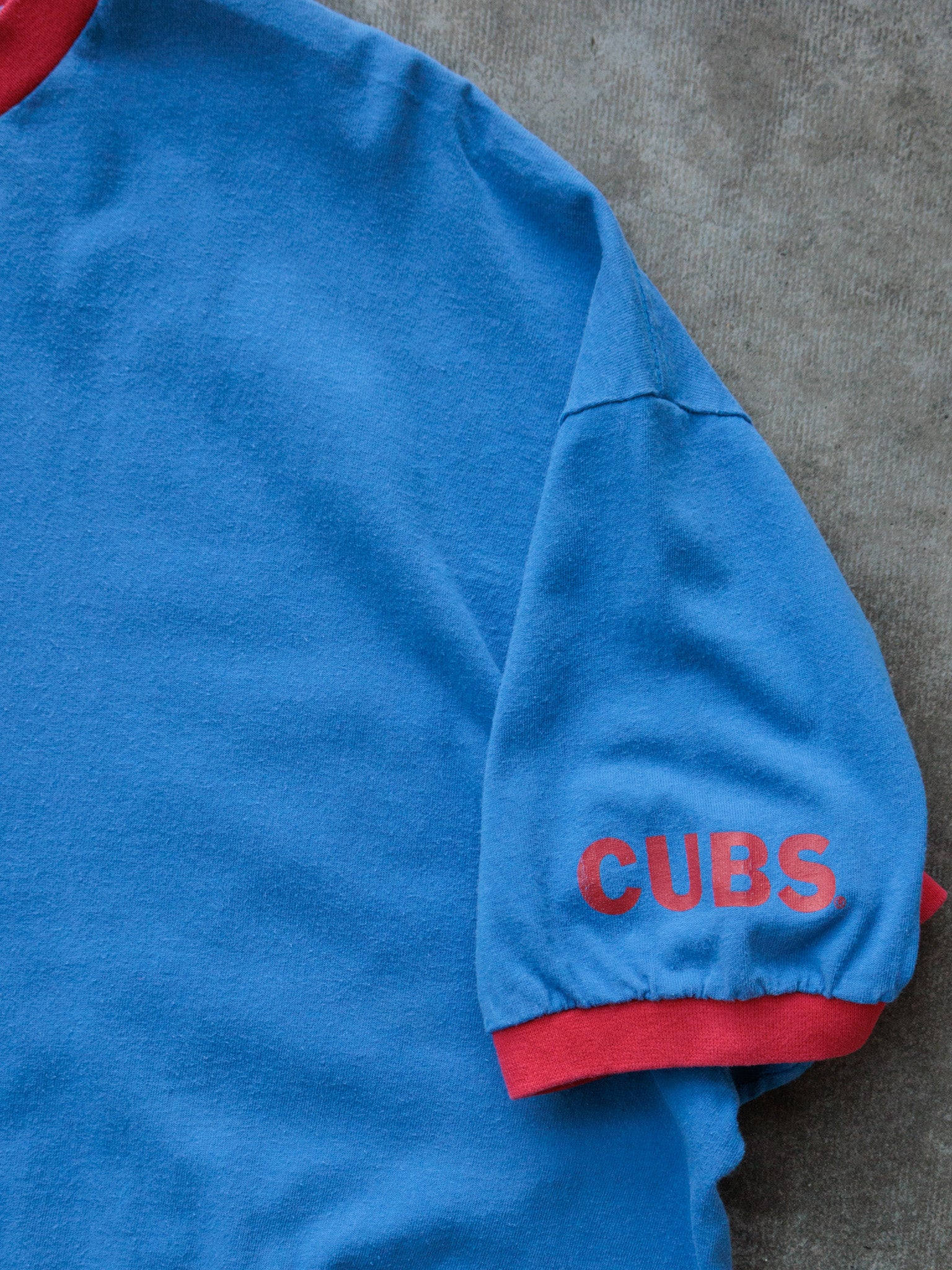 Vintage 00s Blue Chicago Cubs Nike Ringer Tee (2XL)