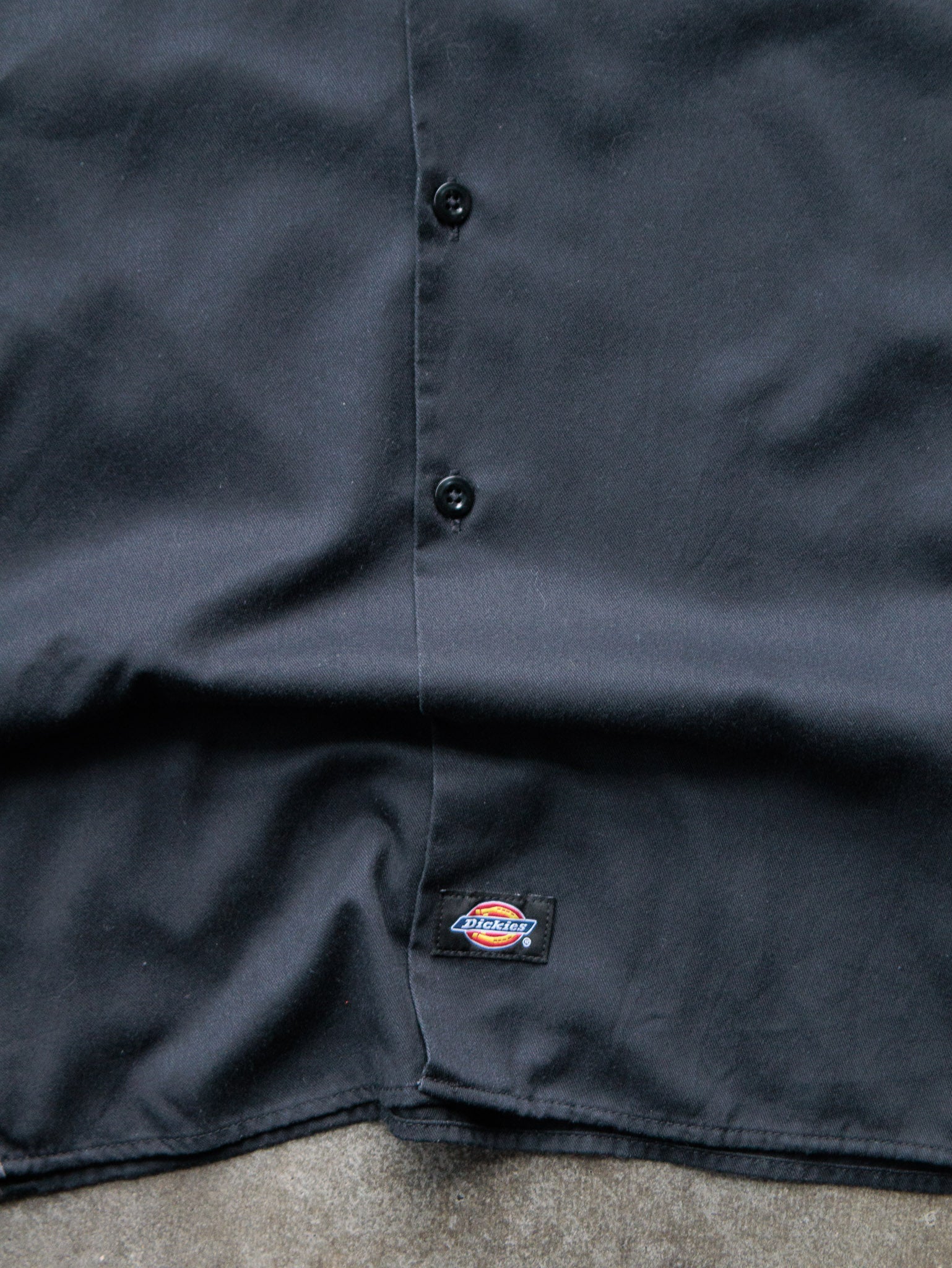 Vintage 00s Black & Grey Dickies Work Shirt (L)