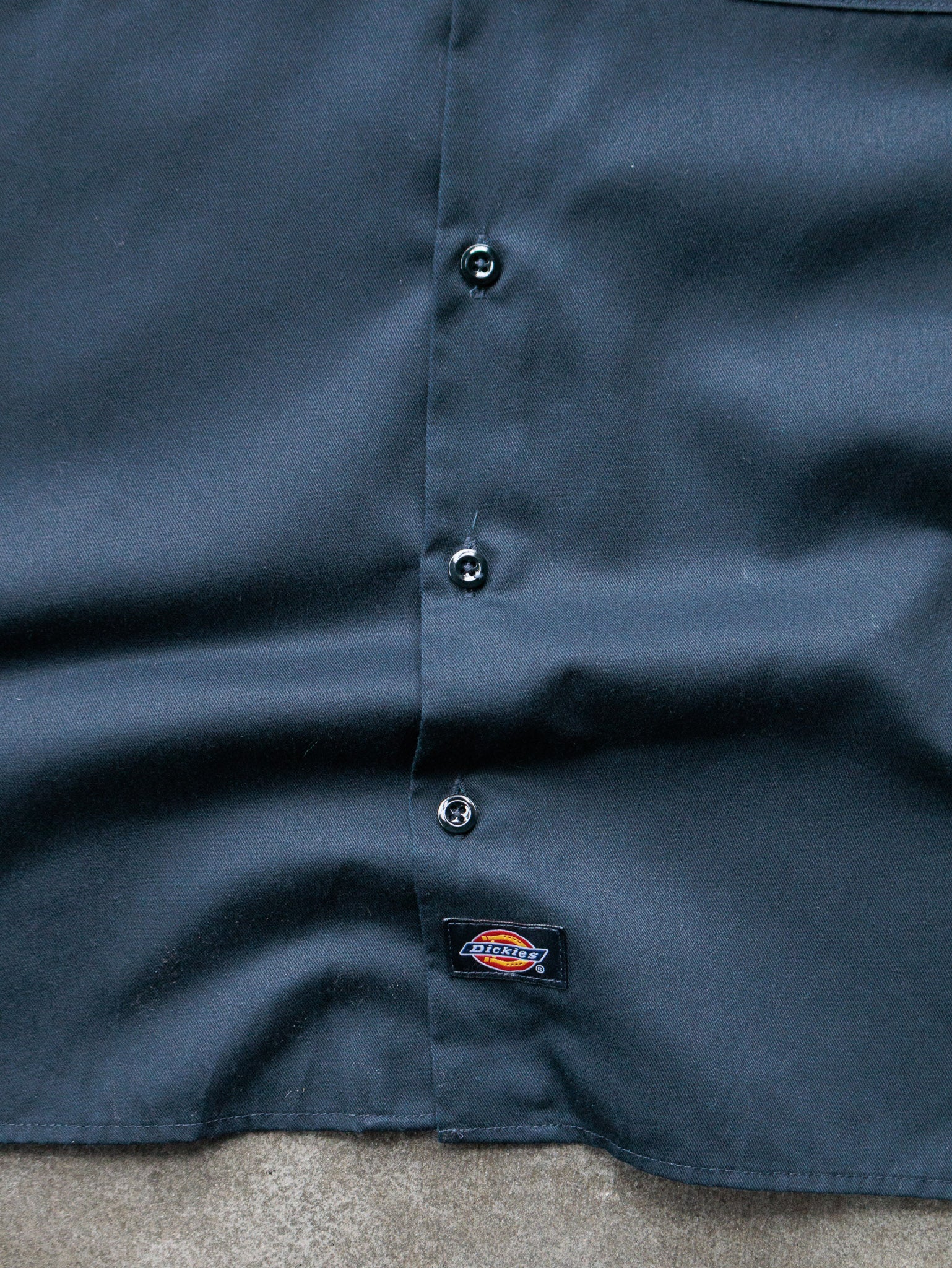 Vintage 00s Navy Dickies Work Shirt (M)