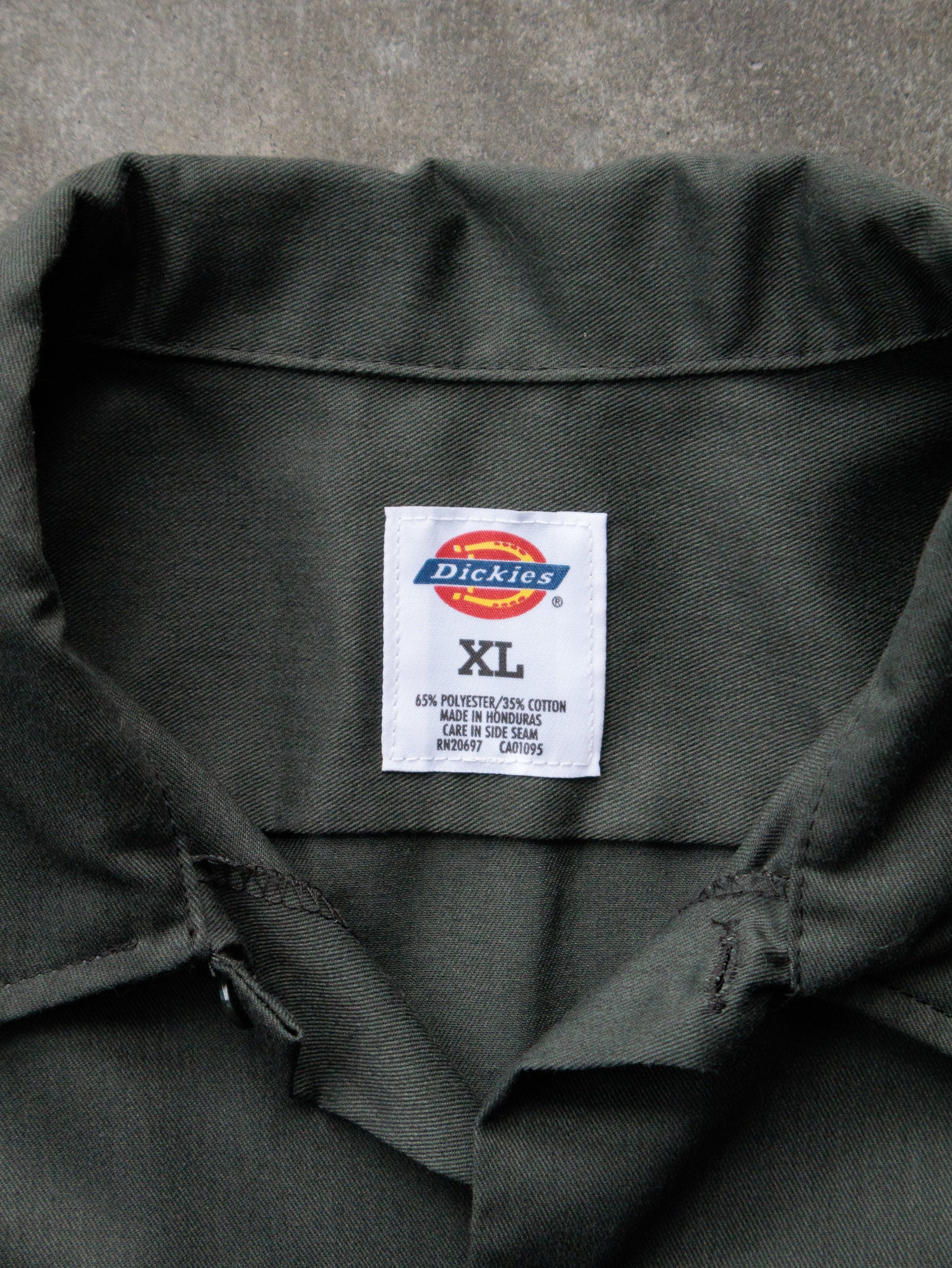 Vintage 00s Olive Green Dickies Work Shirt (XL)
