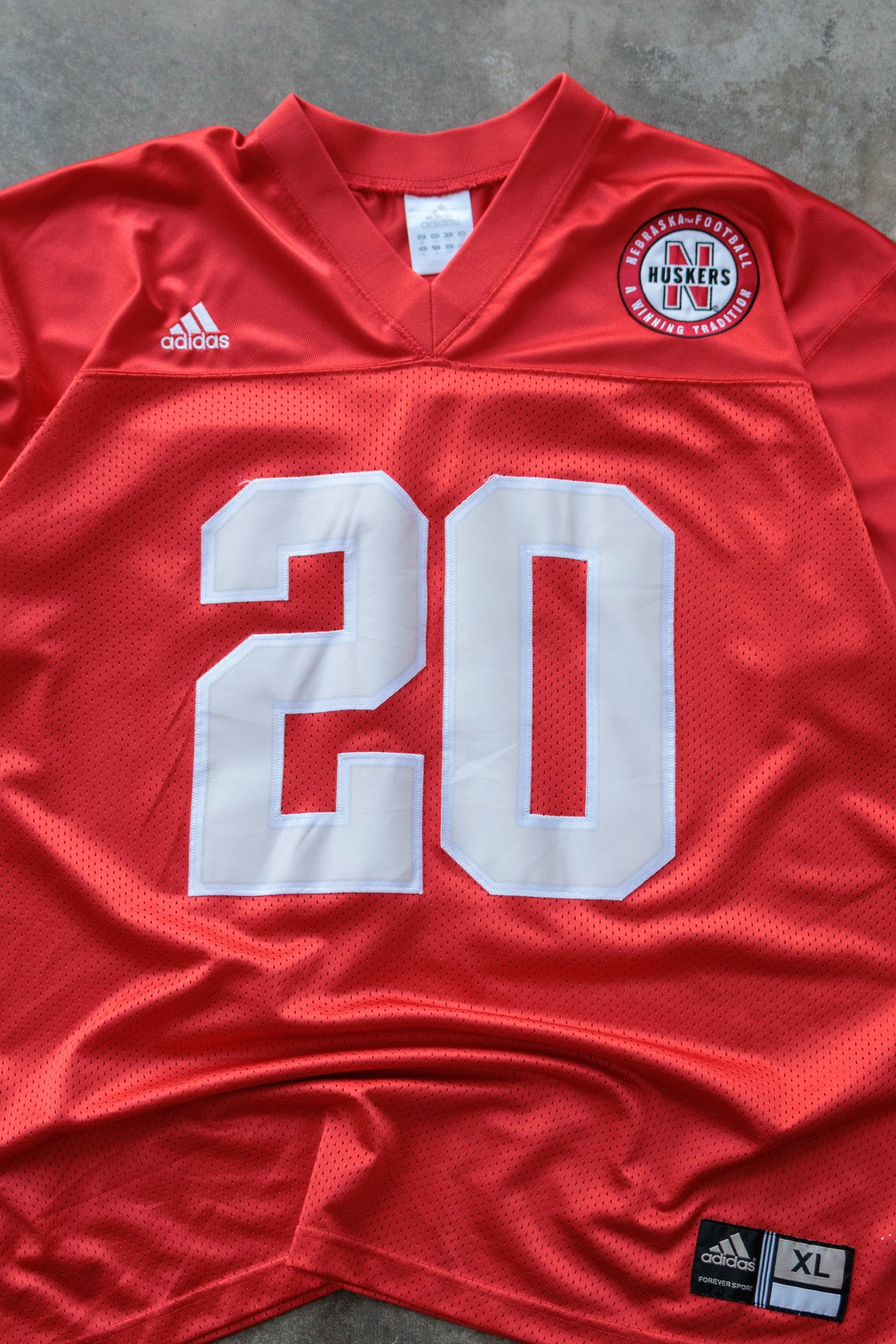 Vintage Red Adidas Nebraska Huskers Jersey (XL)