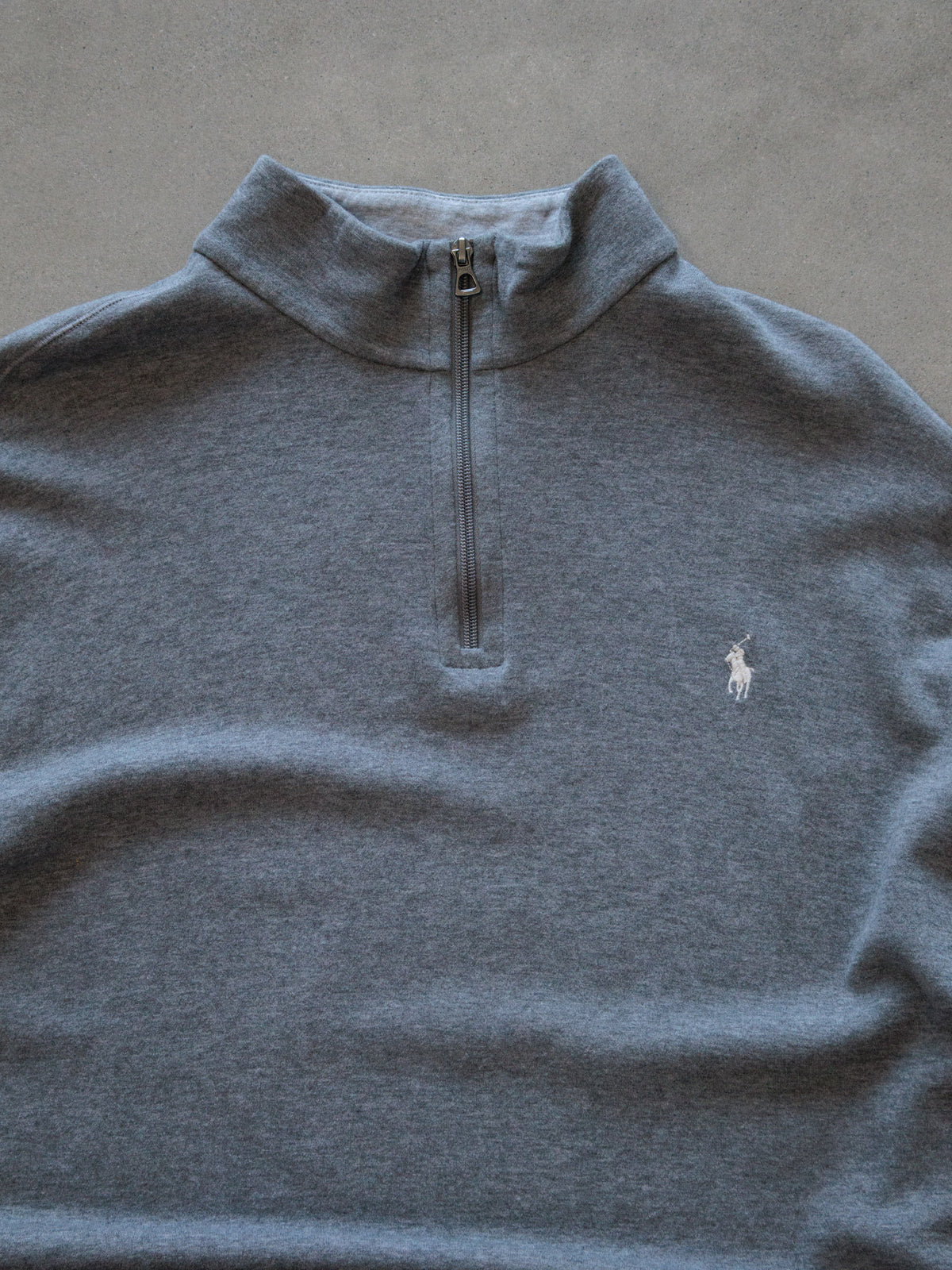 Vintage Grey Polo Ralph Lauren Quarter Zip (XL)