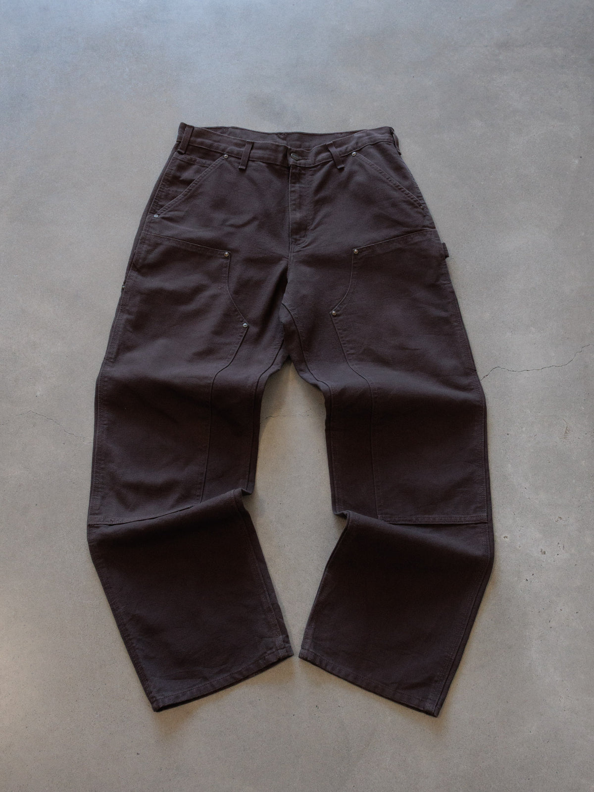 Vintage Brown Carhartt Double Knee Carpenter Pants (W32)