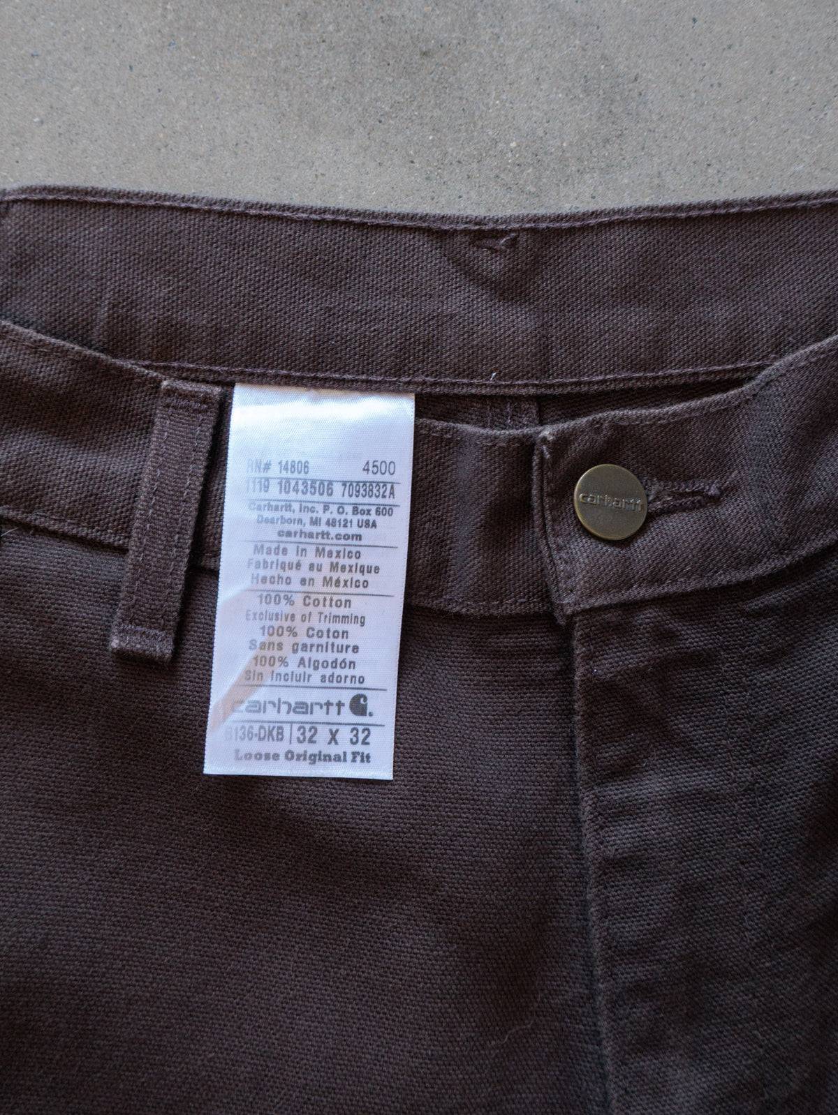 Vintage Brown Carhartt Double Knee Carpenter Pants (W32)