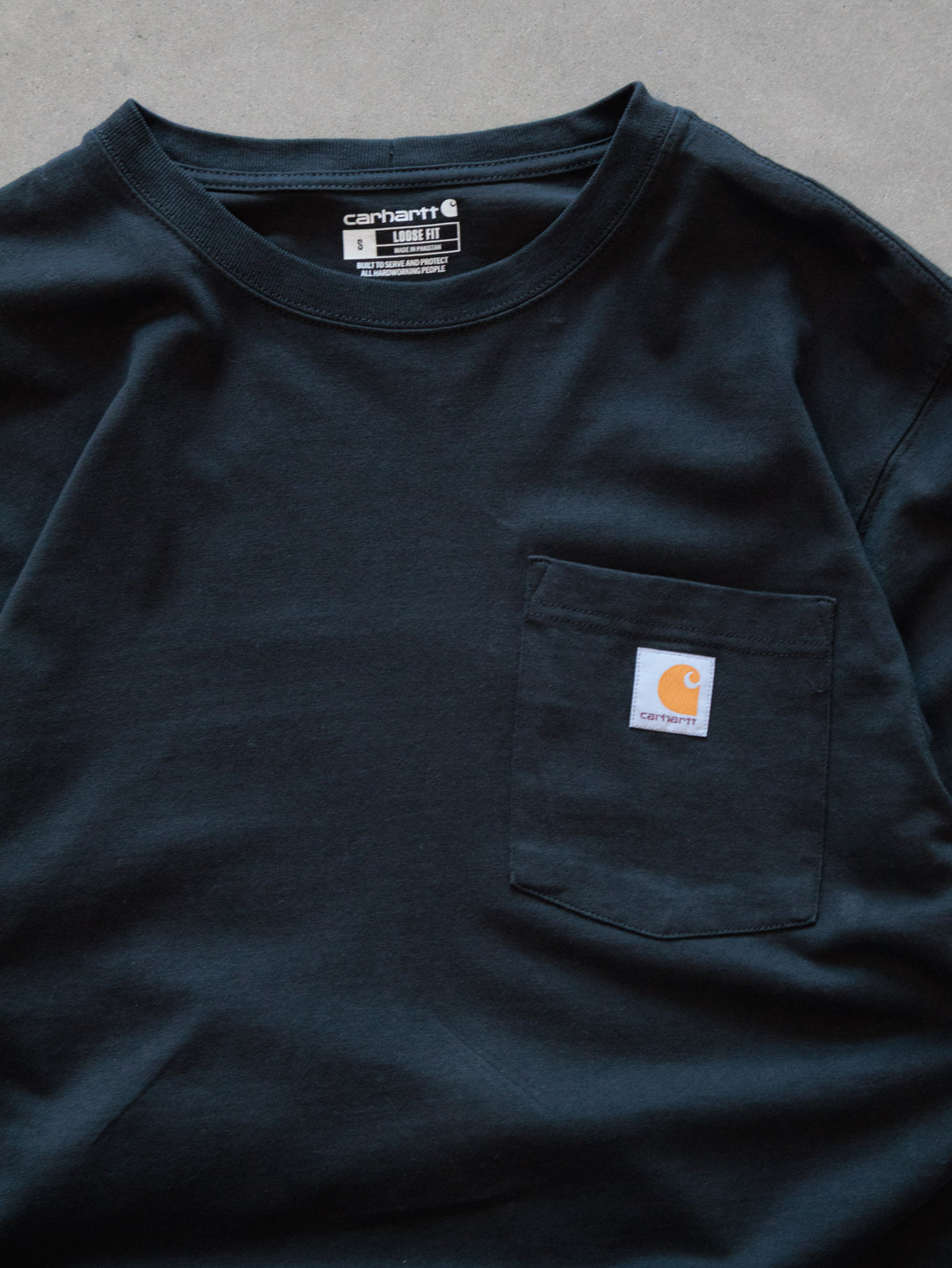Vintage Black Carhartt Akron Ohio Pocket Tee (S)
