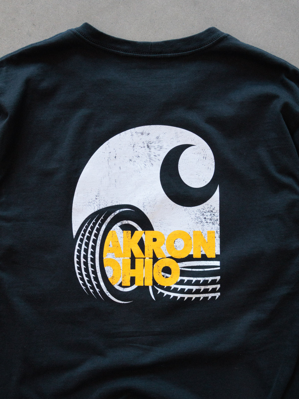 Vintage Black Carhartt Akron Ohio Pocket Tee (S)